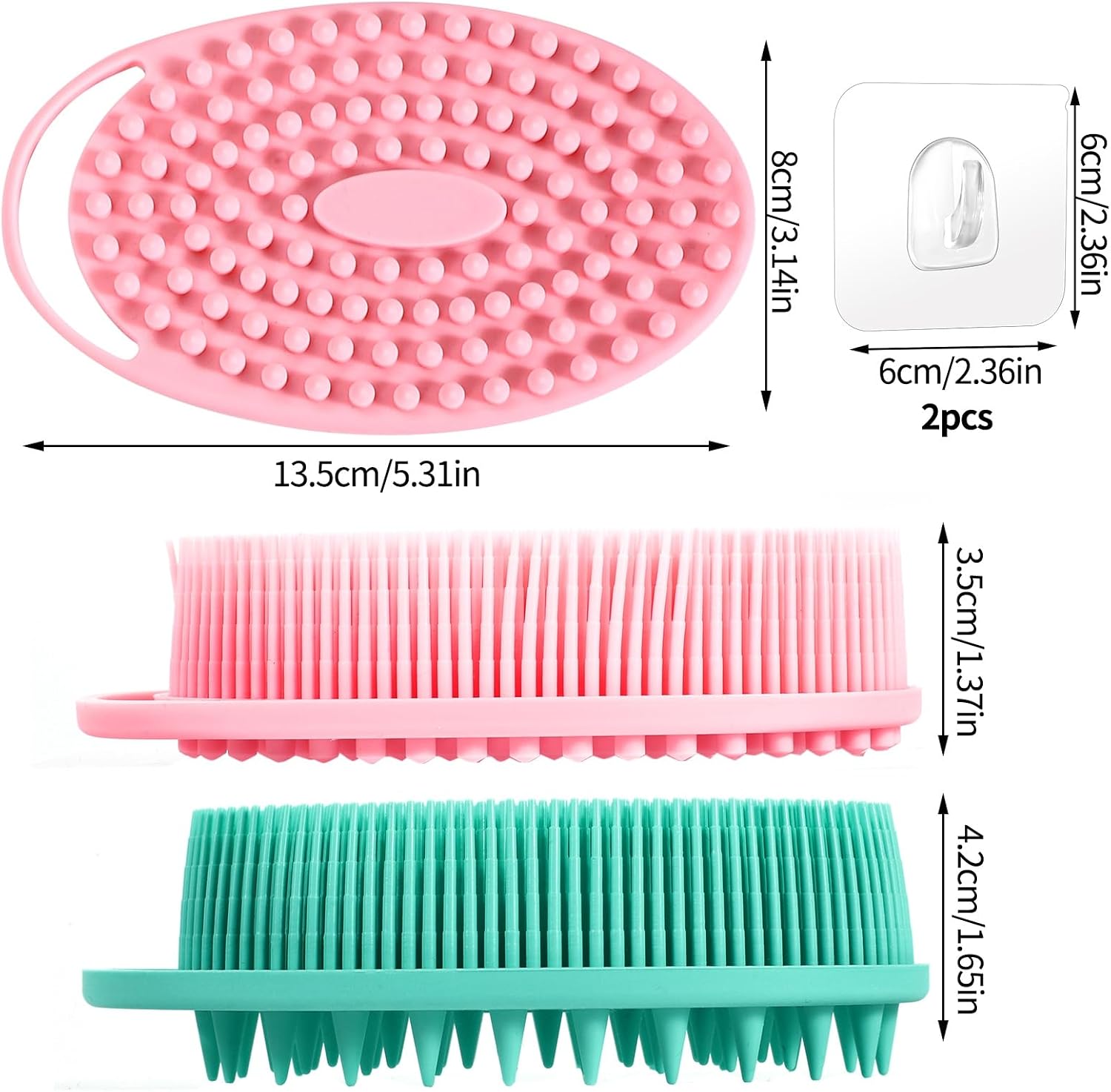 Detalle 2 de Thboxes Silicone Body Scrubber 13.5x8cm