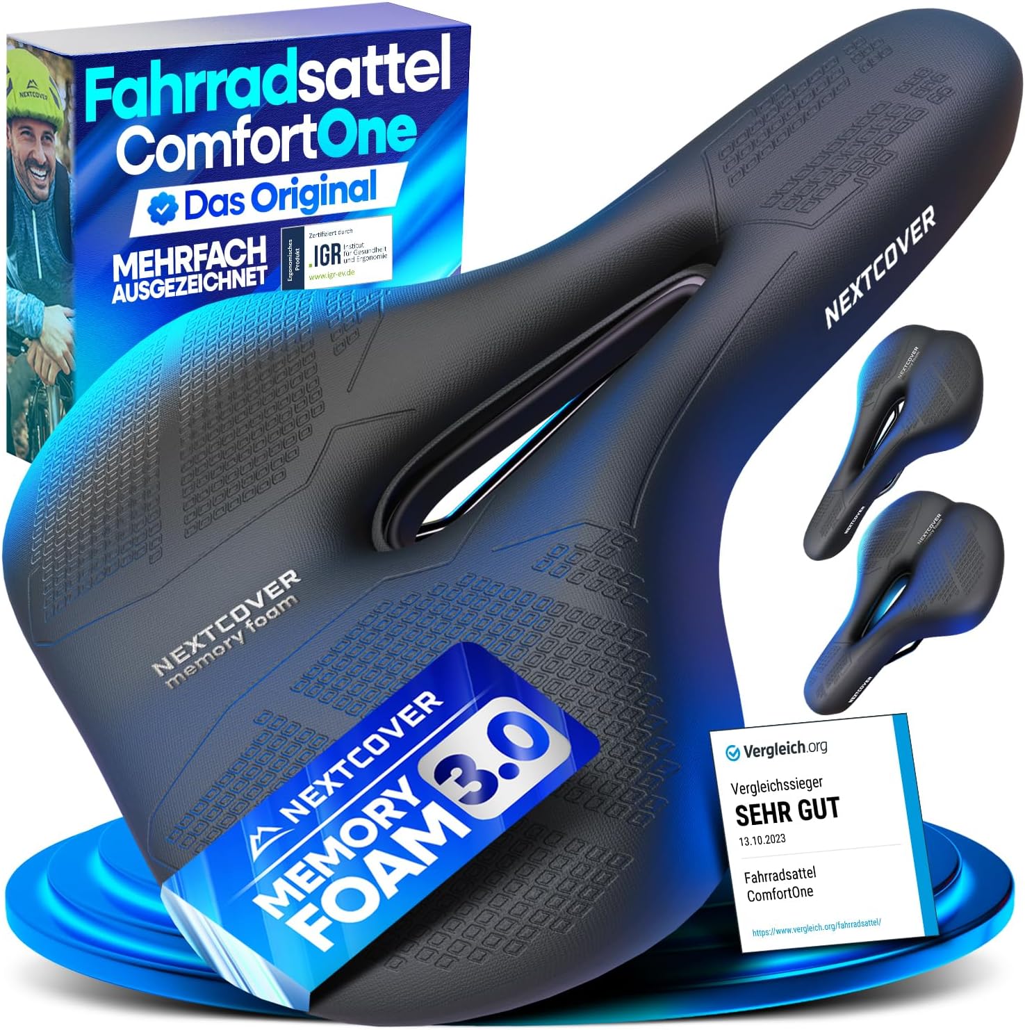Detalle de NEXTCOVER Fahrradsattel Memory-Foam 3.0
