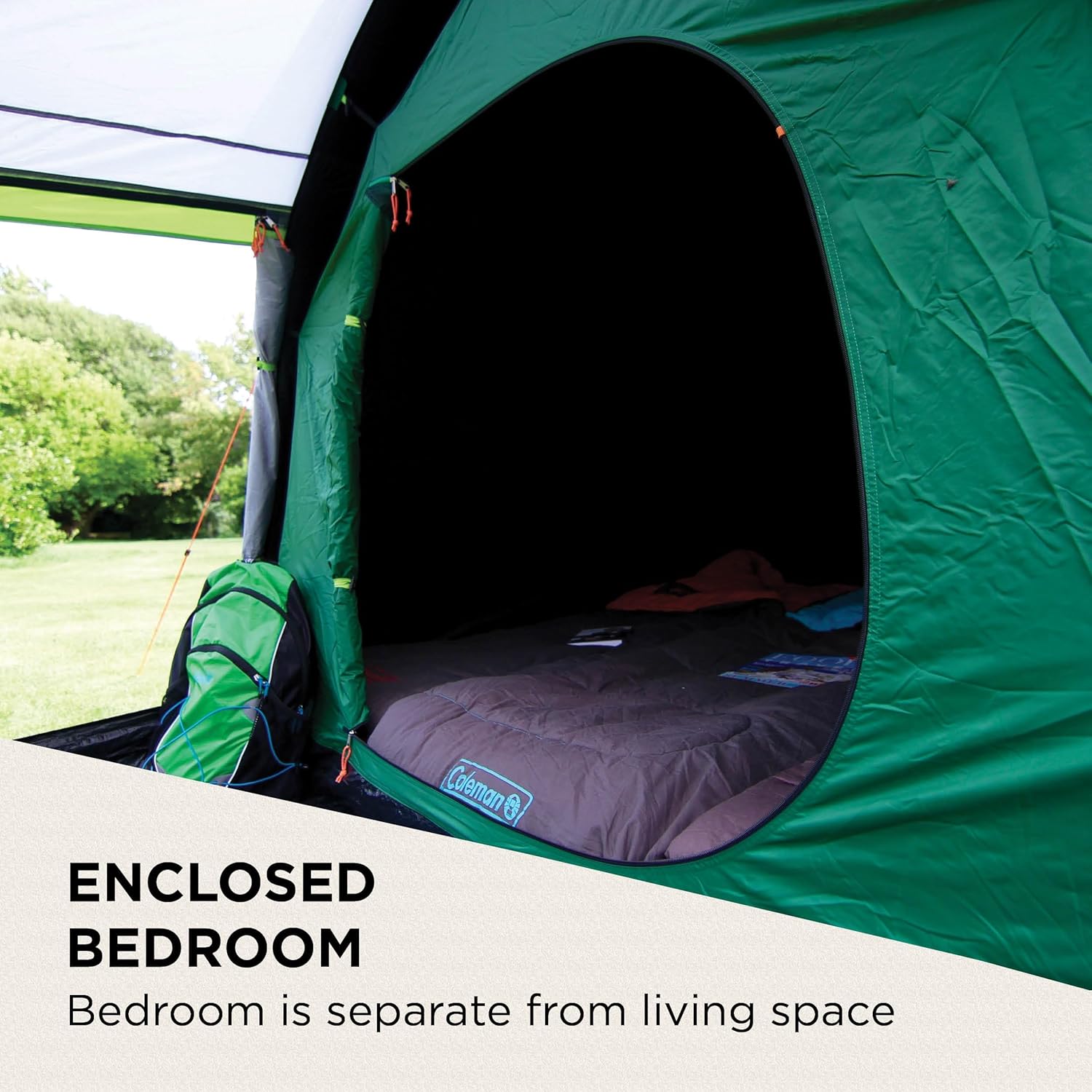 Thumbnail 4 de Coleman Chimney Rock 3 Plus Tent – 3 Person Tunnel Tent with Blackout Bedroom
