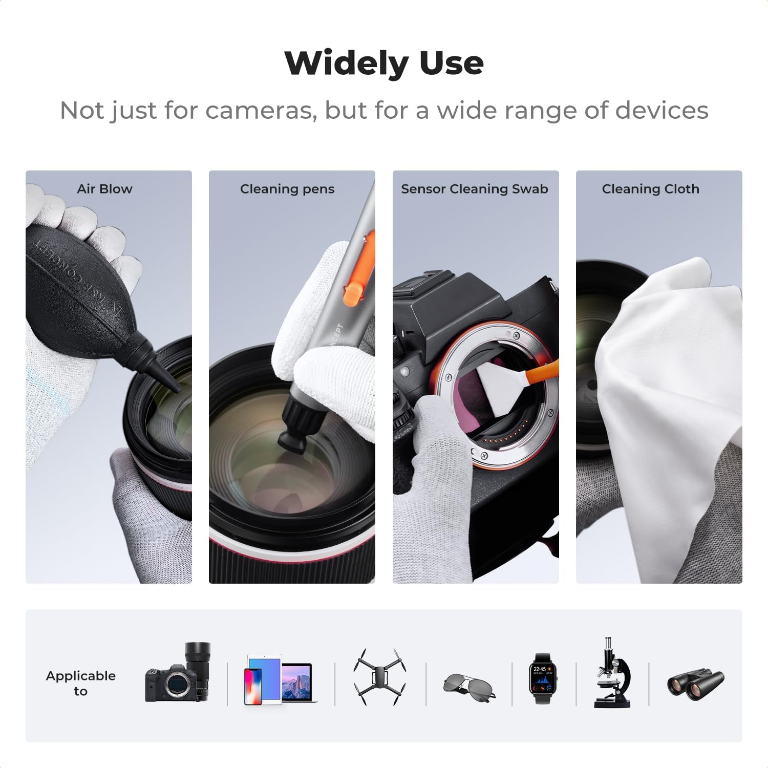 Thumbnail 6 de K&F CONCEPT 23 in 1 Camera Lens Cleaning Kit for DSLR Filters & Sensors