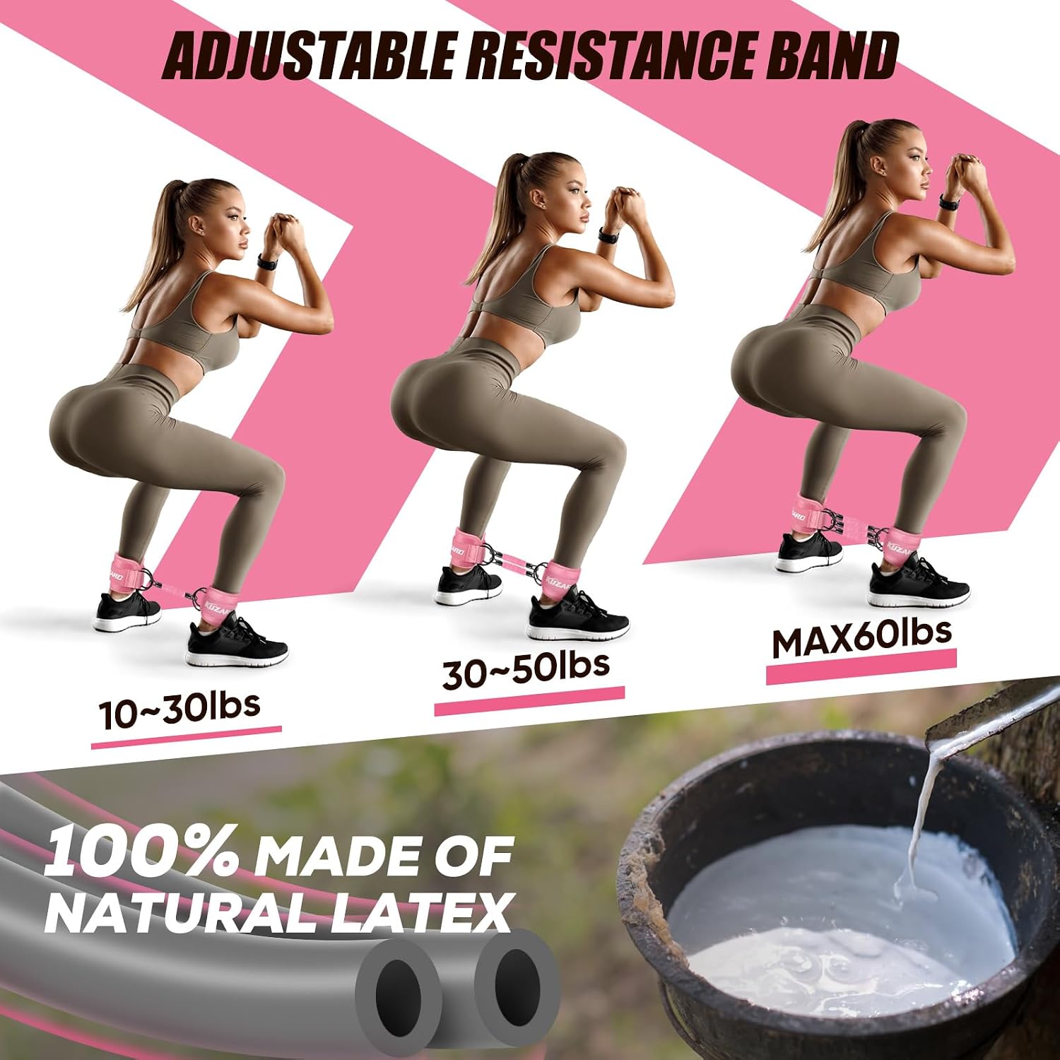 Thumbnail 4 de KUZARO Ankle Resistance Bands with Cuffs ⚙