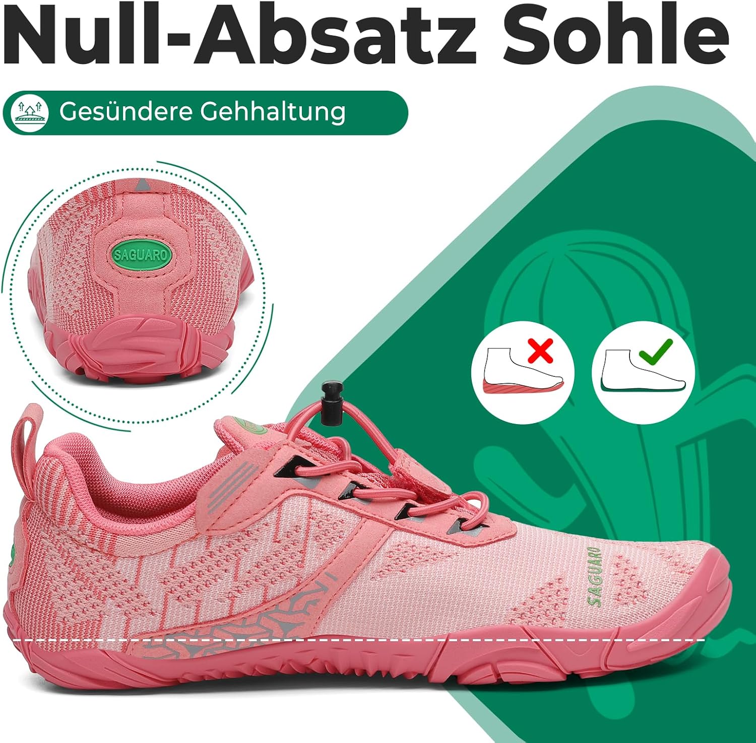 Thumbnail 3 de SAGUARO Knit Barfußschuhe – rutschfest, Zero-Drop, Gr. 36–48