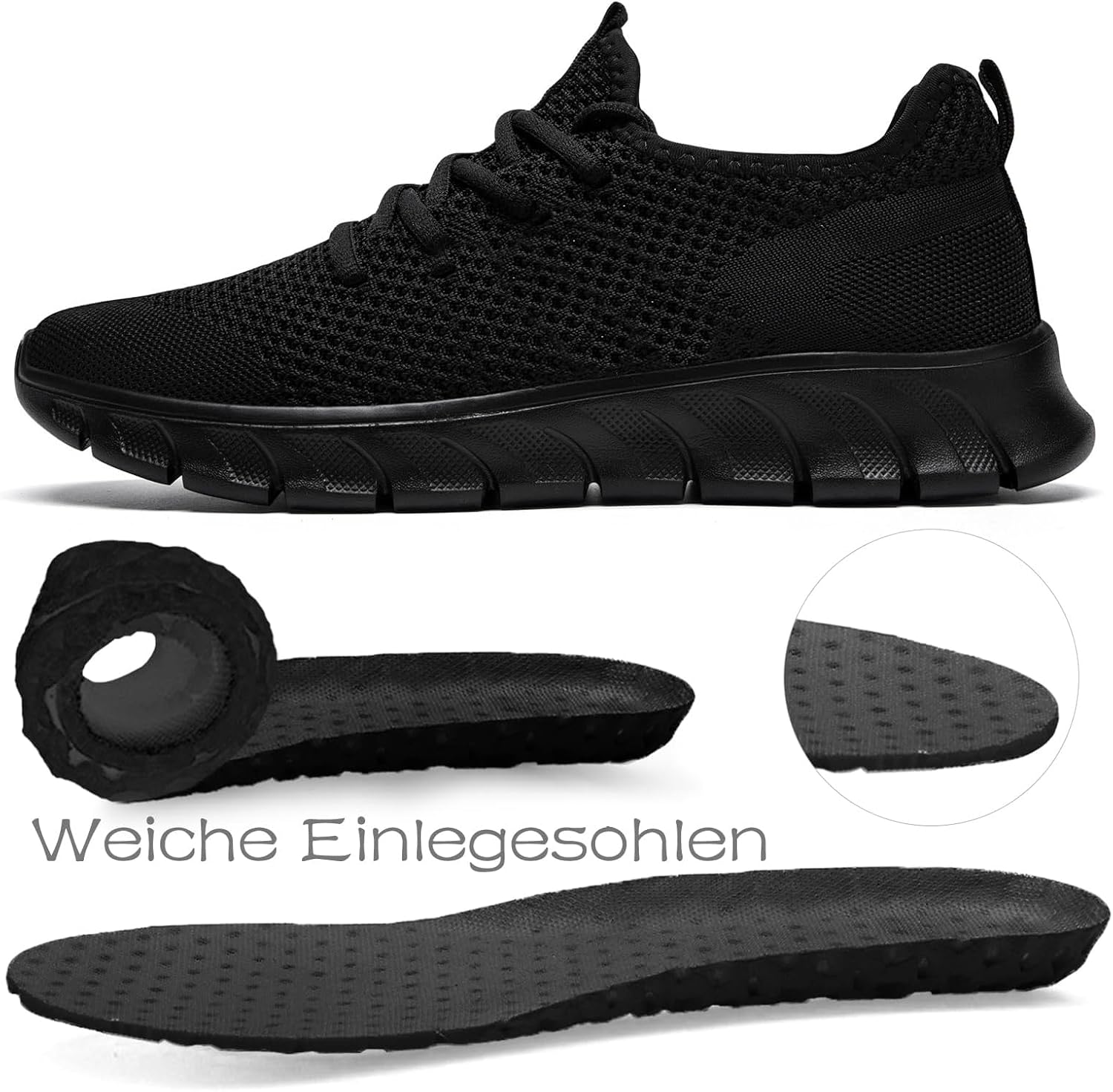 Detalle de Damyuan Herren Sneaker Laufschuhe – leichte, atmungsaktive Allround-Sportschuhe für Outdoor-Aktivitäten