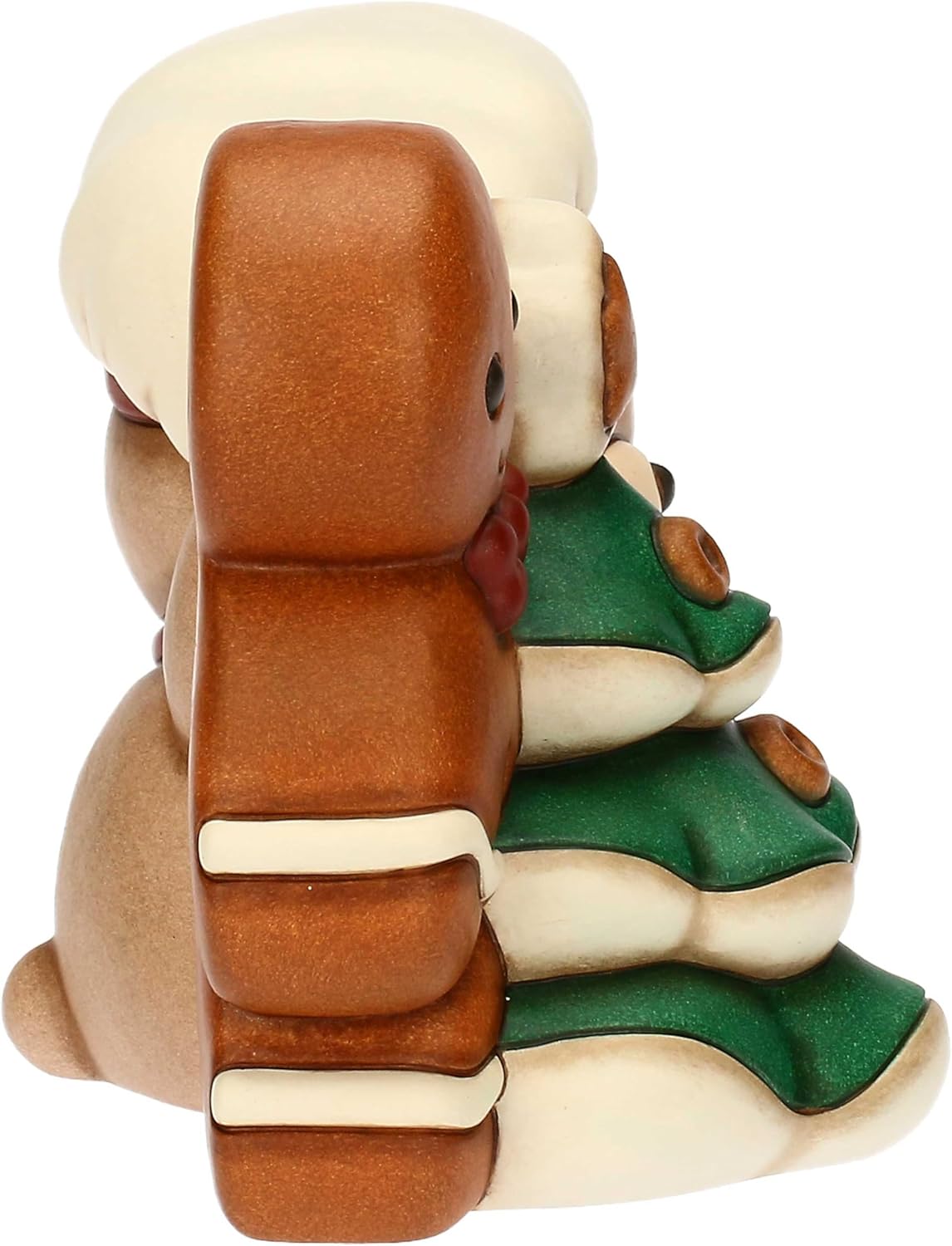 Detalle 2 de THUN Coppia Teddy e omino di pan di zenzero in ceramica – Thunland 17,4 x 12,3 x 13,5 cm