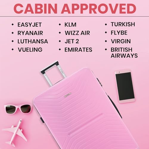 Thumbnail 8 de FLYMAX 55x35x20 Cabin Suitcase: Lightweight Hard Shell Carry-On for UK Airlines