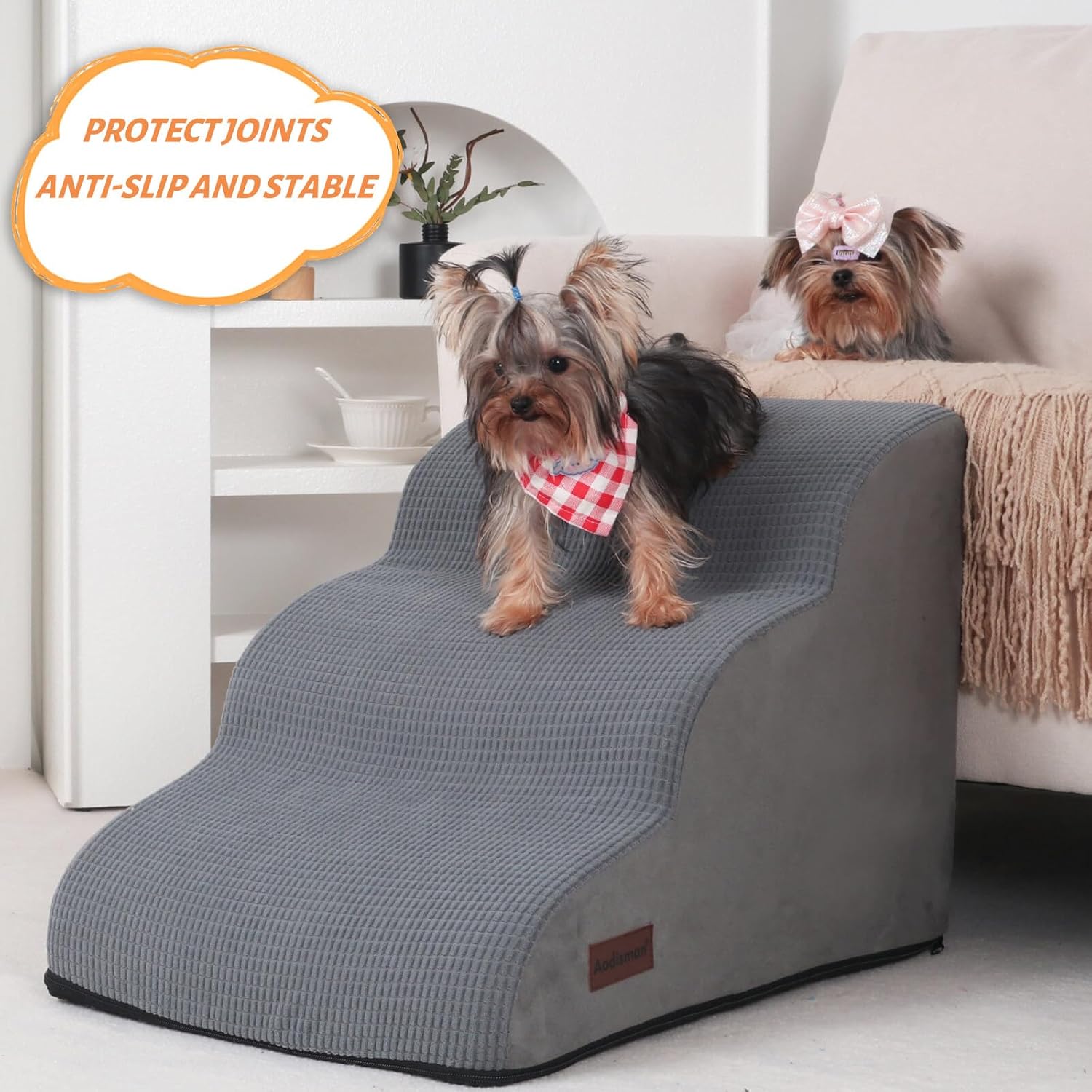 Thumbnail 5 de Aodisman 3-Step Dog Ramp 15.7" H