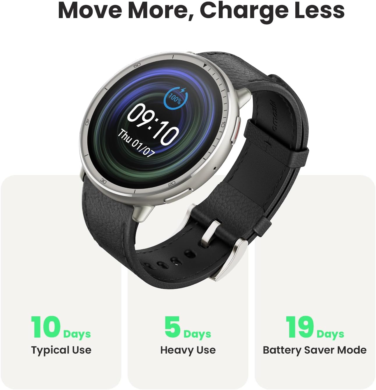 Thumbnail 2 de Amazfit Active 2 Smart Watch for Men 44mm with NFC payments, GPS & Free Maps