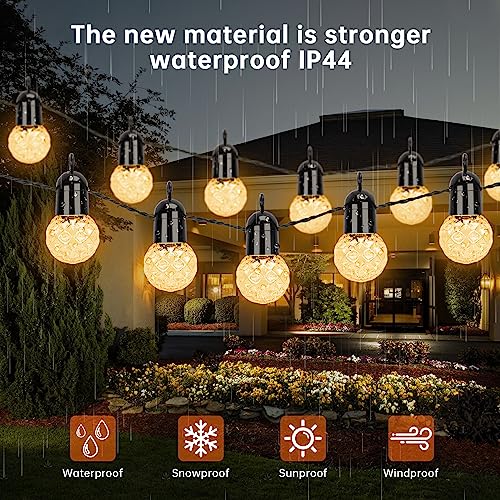 Thumbnail 5 de sylvwin G40 Guirnalda de luces exterior 18 m, 8 modos blanco cálido