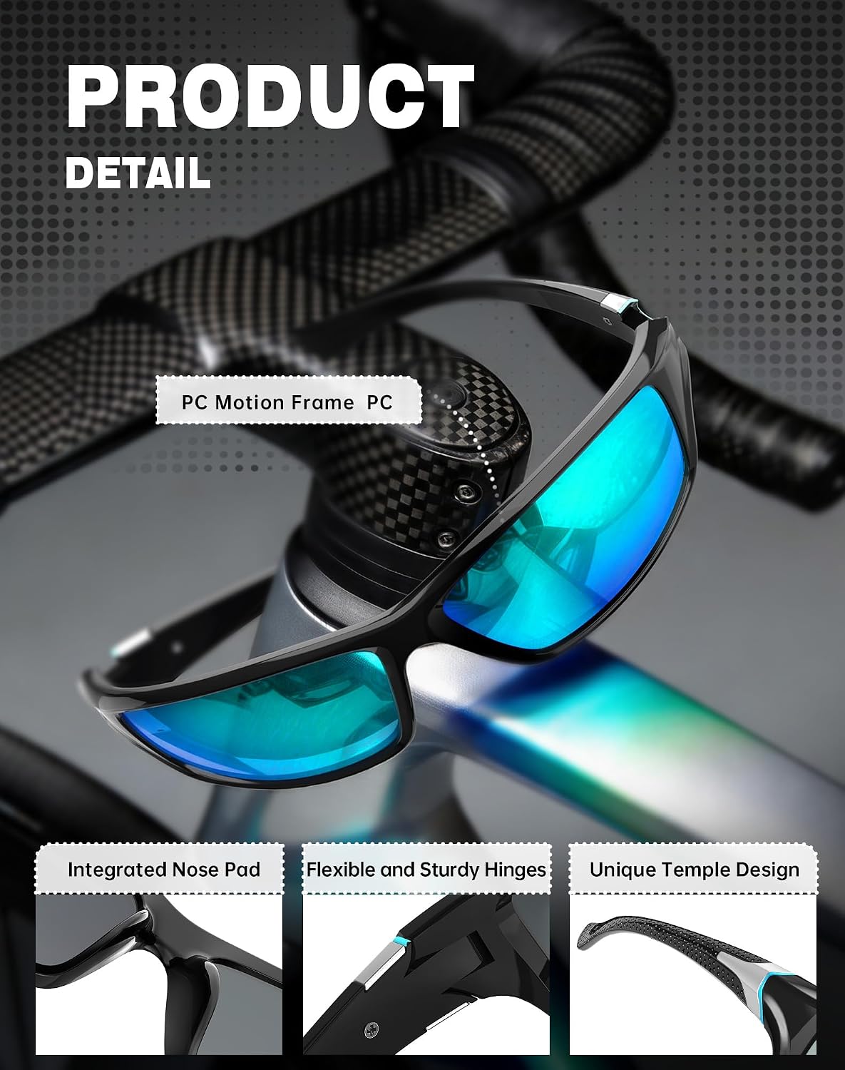 Thumbnail 5 de KALIYADI 4 Pack Polarized Sports Sunglasses for Men (UV400) — Fishing, Driving, Cycling