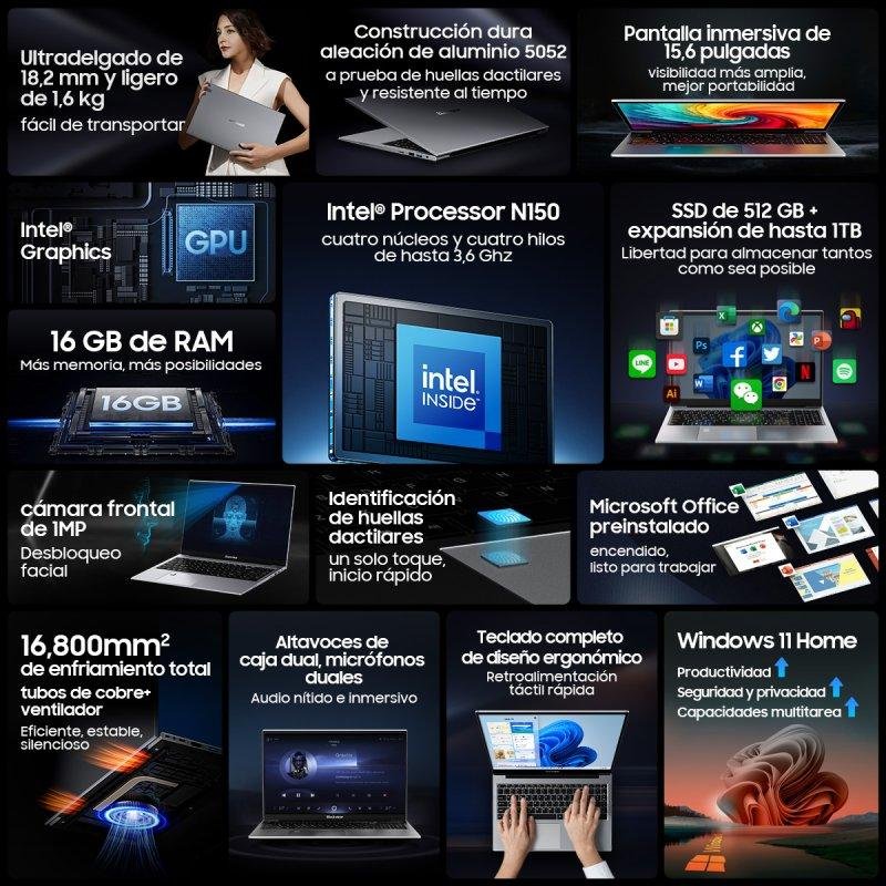 Detalle 2 de Blackview DCM5 14": monitor portátil IPS FullHD 60 Hz con USB-C y altavoz integrado