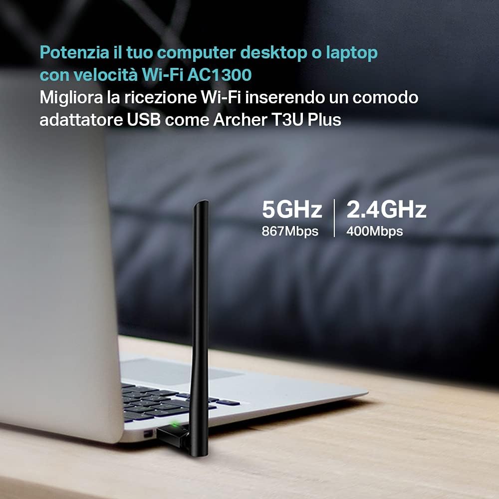 Detalle de TP-Link Archer T3U Plus Chiavetta WiFi AC1300