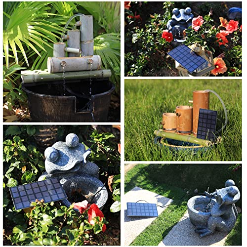 Detalle 2 de AISITIN Solarbrunnen 2,5 W DIY Teichpumpe mit 1,2 m Wasserleitung