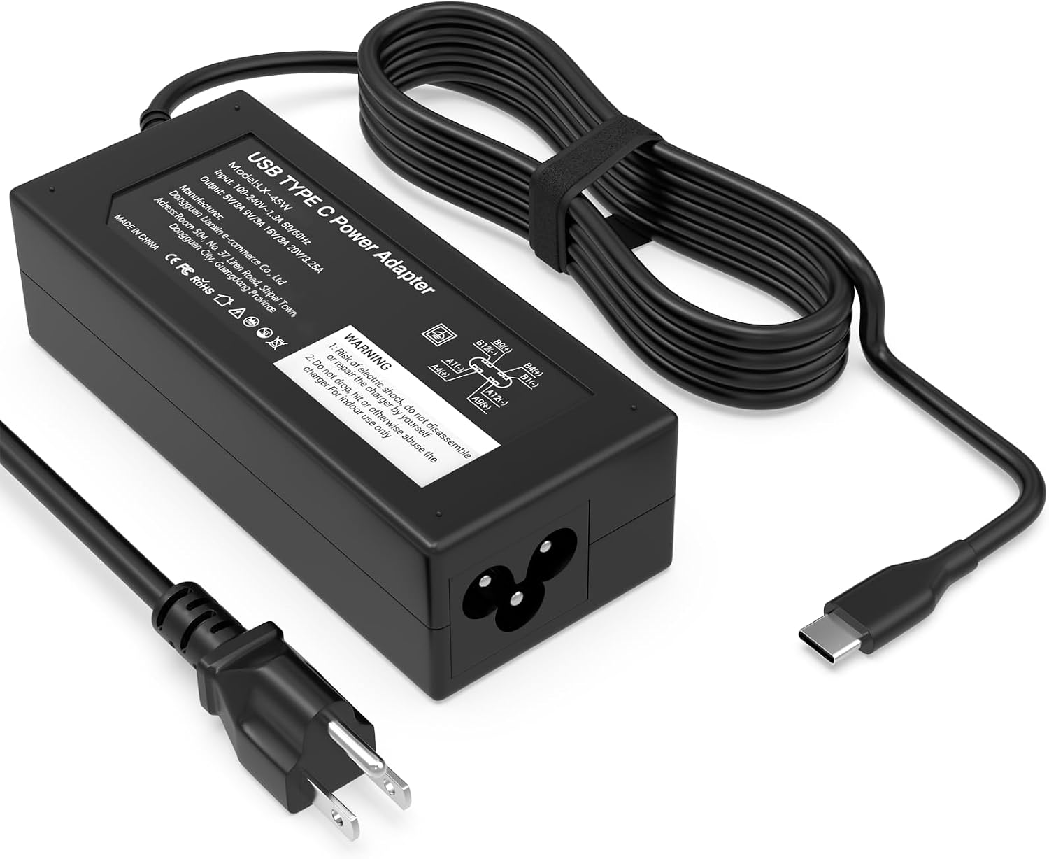 Detalle de GKLSPL LX-45W 45W USB-C Laptop Charger with Power Delivery