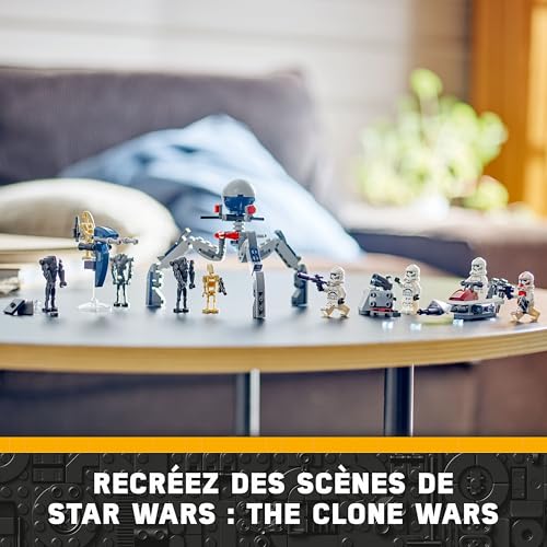 Thumbnail 5 de LEGO 75372 Star Wars Pack de Combat Clone Troopers et Droïdes – Aventurez-vous avec le Speeder Bike
