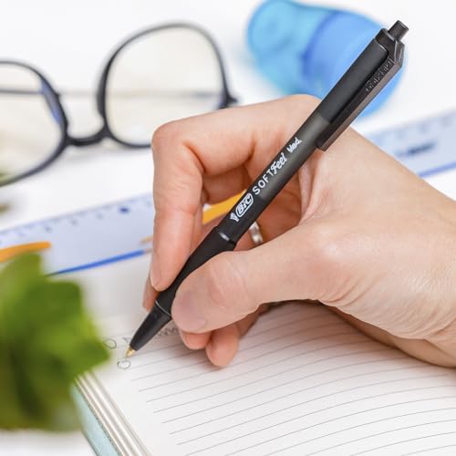 Detalle de BIC Soft FeelClic Grip: penna a sfera da 1,0 mm, confezione da 12, colore nero