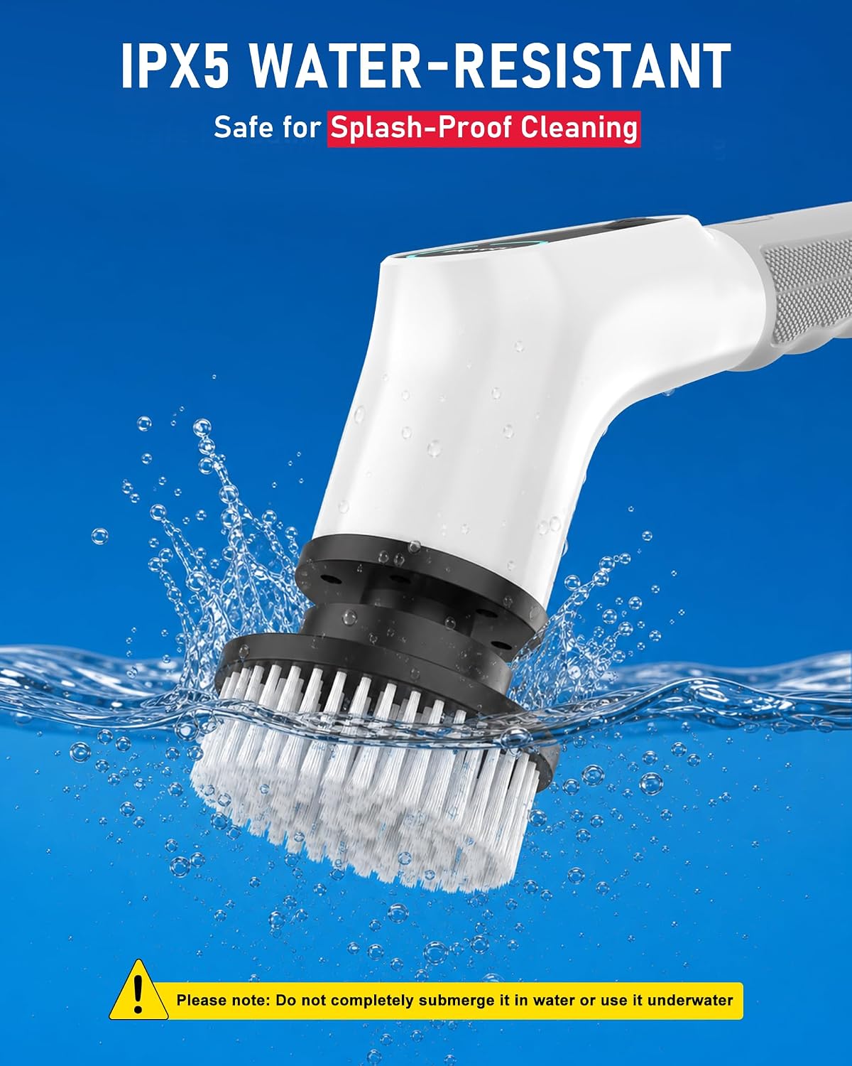 Detalle 2 de Dovety Electric Spin Scrubber: 8-Head Shower Cleaning Power with Extendable Handle