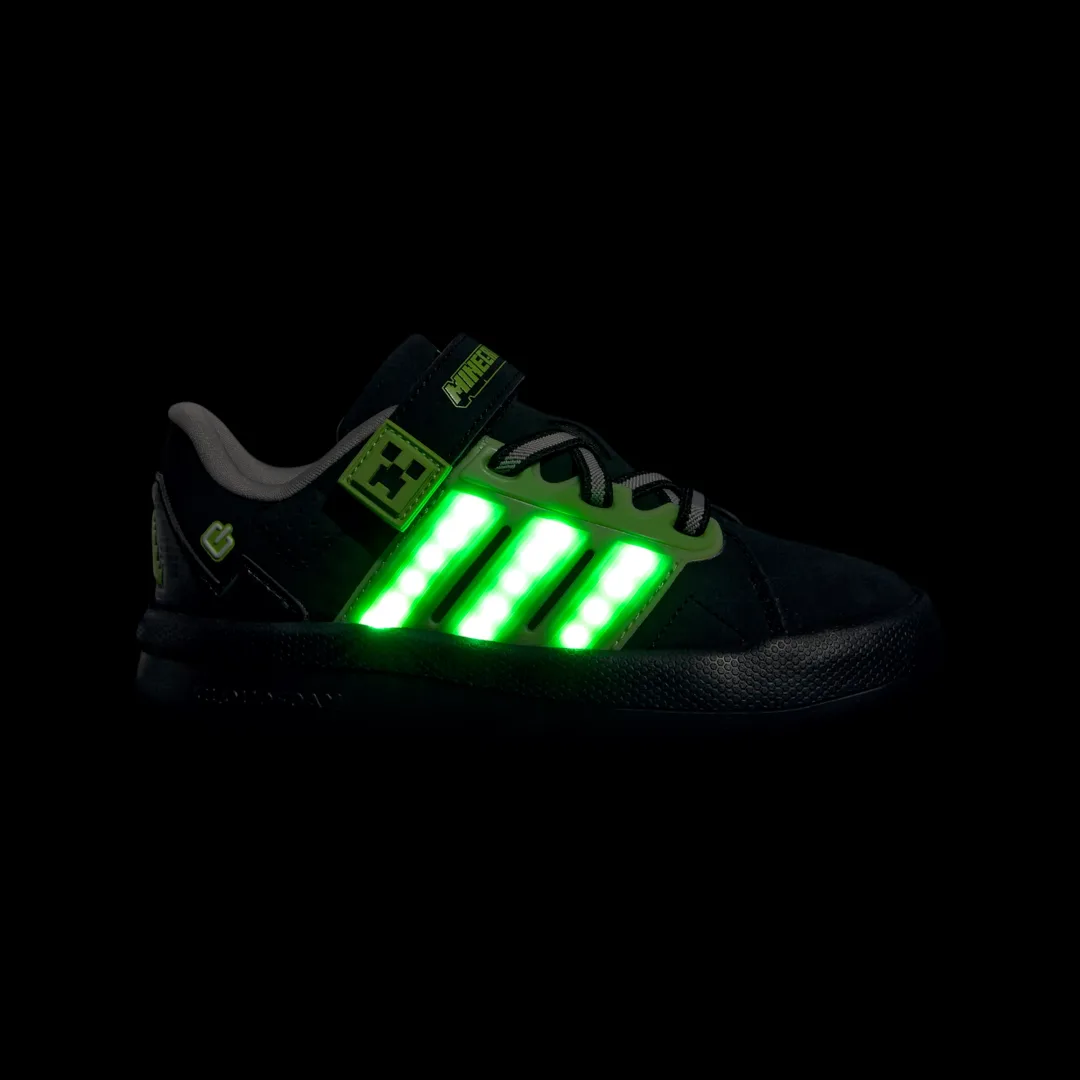 Detalle 2 de Adidas Minecraft Lightorama Infantil: Zapatilla de tenis negra para los peques