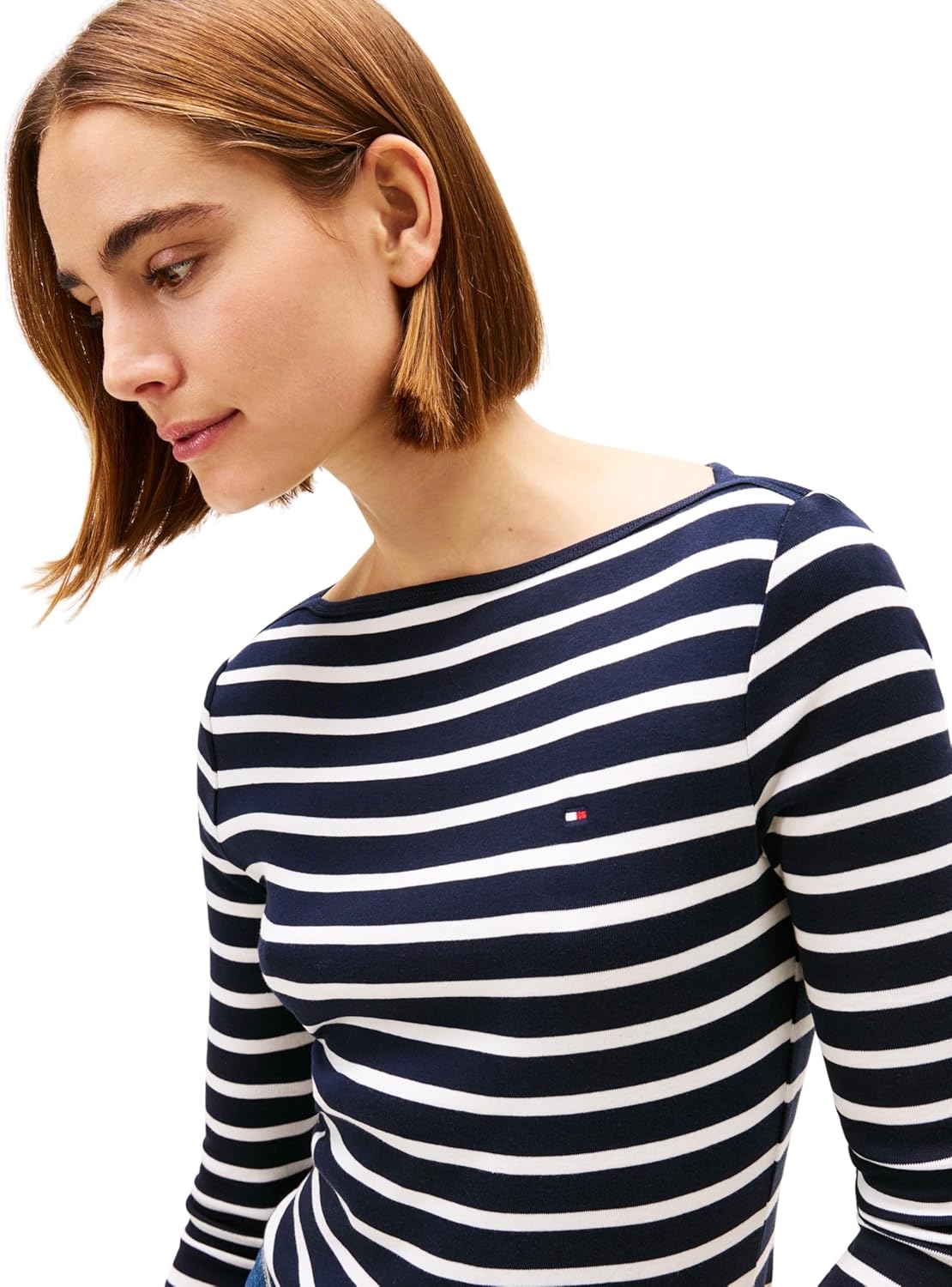 Thumbnail 2 de Tommy Hilfiger Damen Langarmshirt New Cody Slim mit U-Boot-Ausschnitt