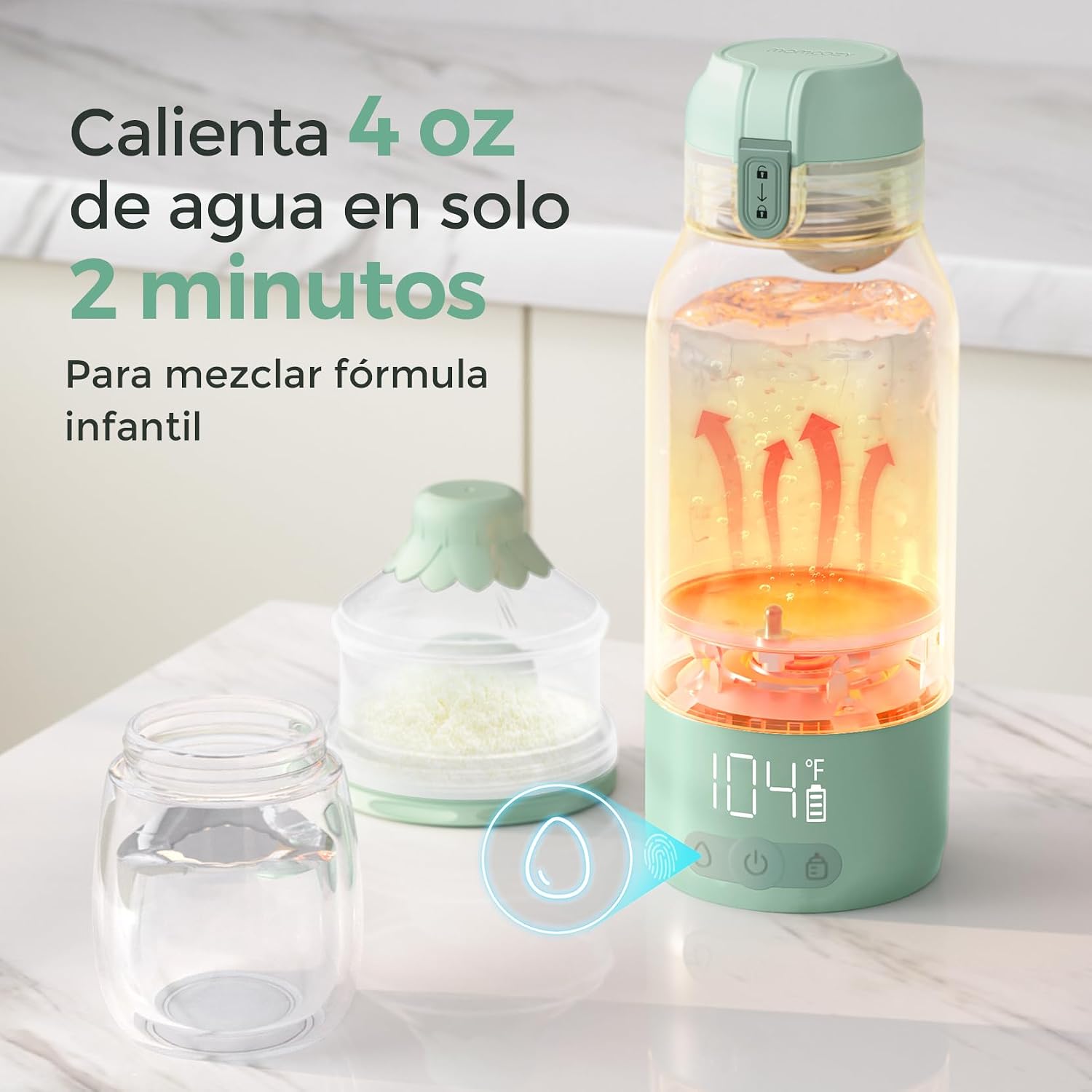 Thumbnail 1 de Momcozy MW05: calentador de biberones portátil con 500 ml, TÜV-CE y calentamiento rápido