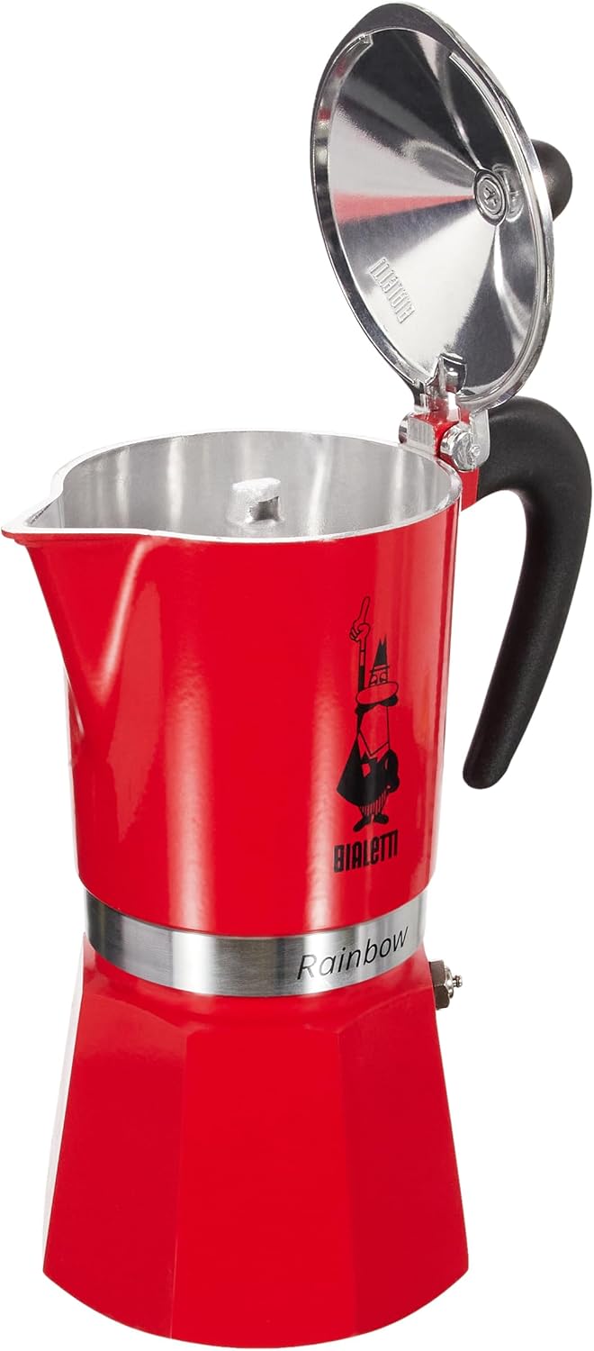 Thumbnail 3 de Bialetti Rainbow Cafetera Espresso 6 Tazas, Aluminio Rojo