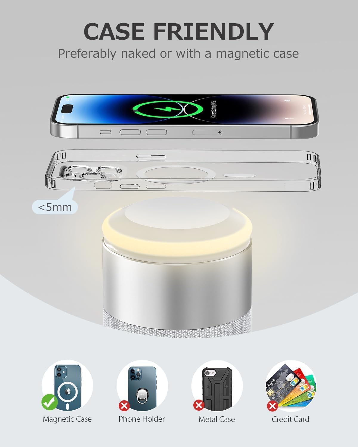 Thumbnail 6 de COLSUR 2-in-1 Bluetooth Speaker with Wireless Charger & Night Light