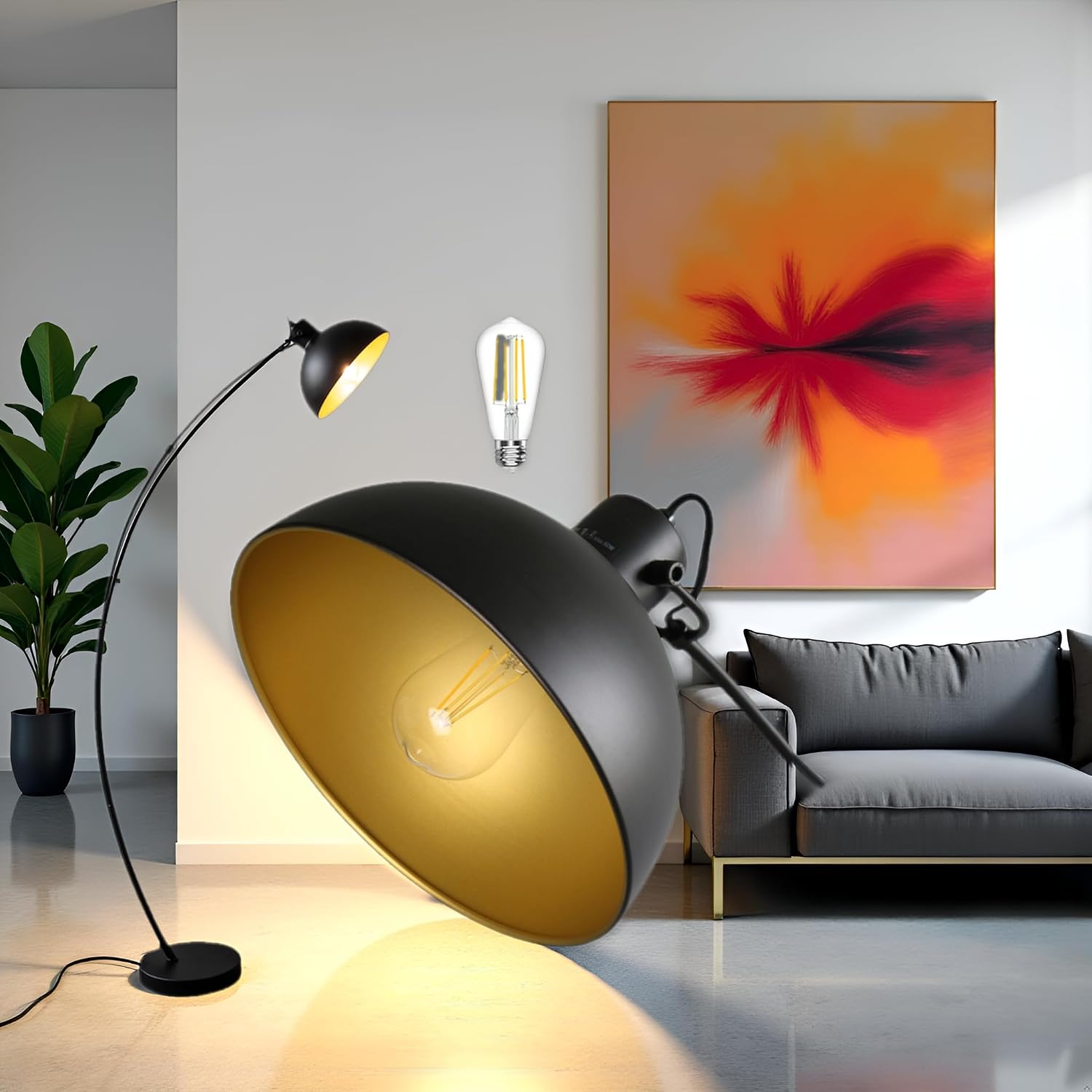 Detalle de Osasy LED Bogenlampe Stehleuchte 163 cm