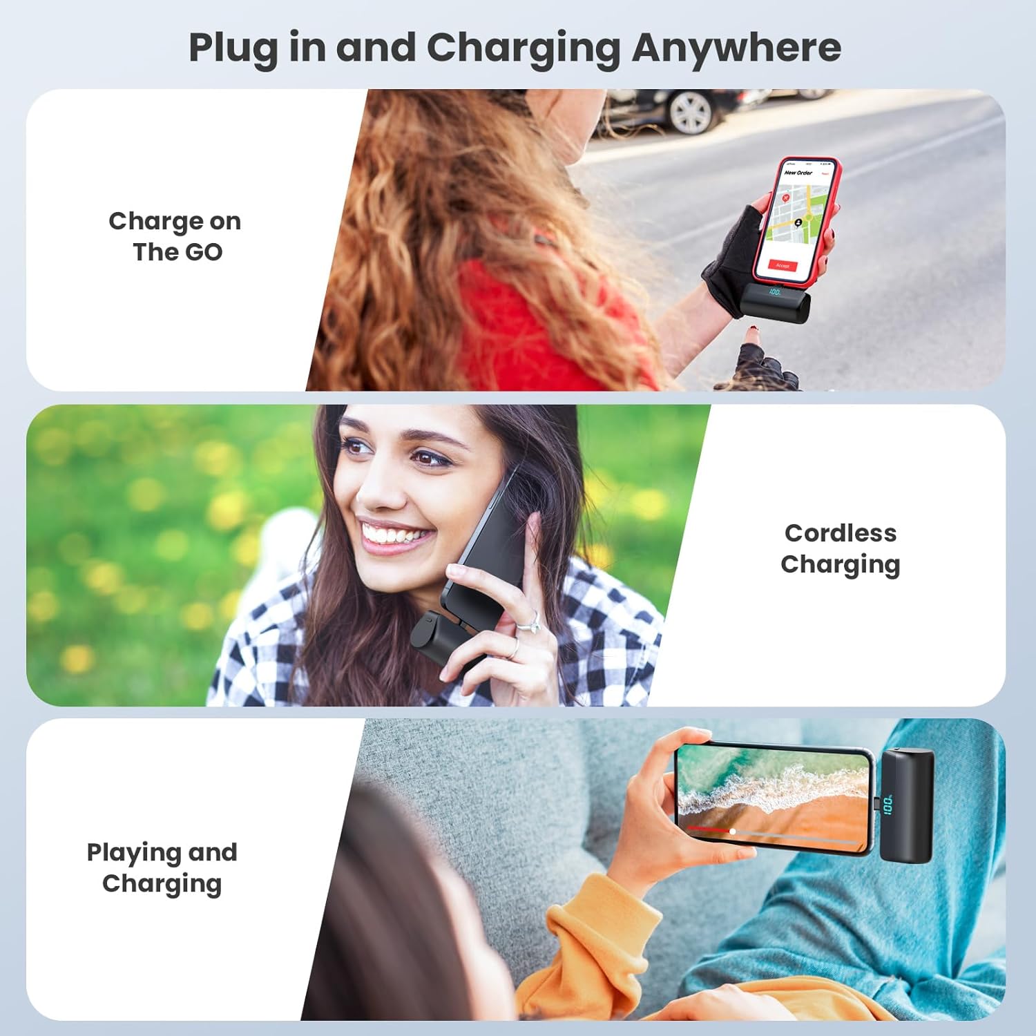 Thumbnail 6 de Feob Mini Power Bank 5200mAh: carica USB-C compatibile con iPhone 17/16 e altri dispositivi in un formato ultra-compatto