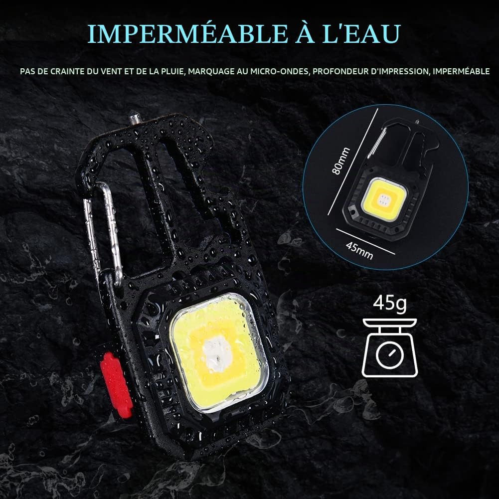 Detalle 2 de URAQT U4-2PW5138YSD221130-FBA sleutelhangerzaklamp met 7 lichtstanden