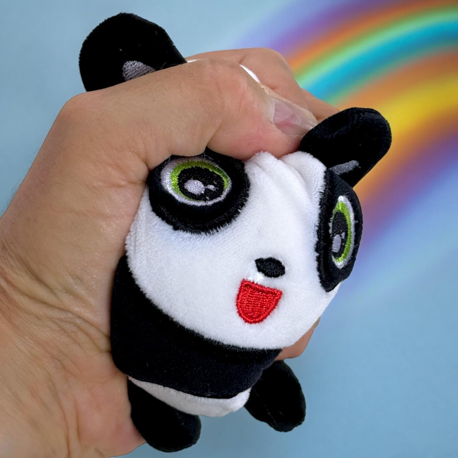 Detalle de MIJOMA Kuscheliger Antistress-Squeezeball – Velvet Plüsch Panda (Ø 10 cm)