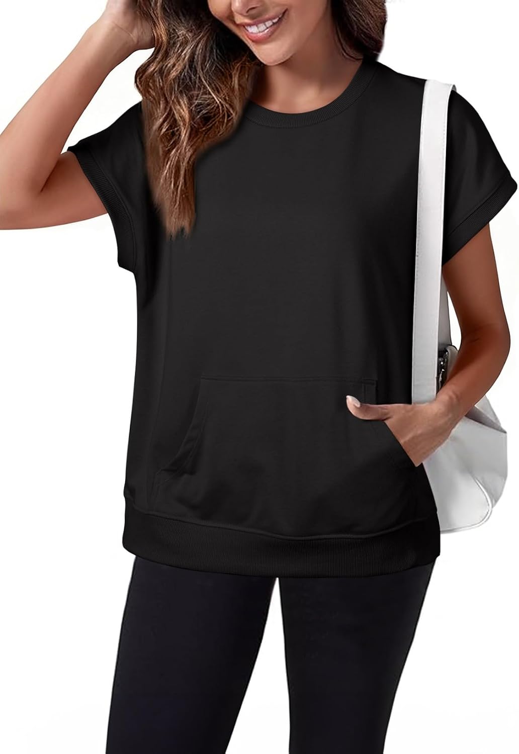 Detalle de SHEWIN Women Summer Trendy Sweatshirt Casual Dressy Shirts Work Tops 2026