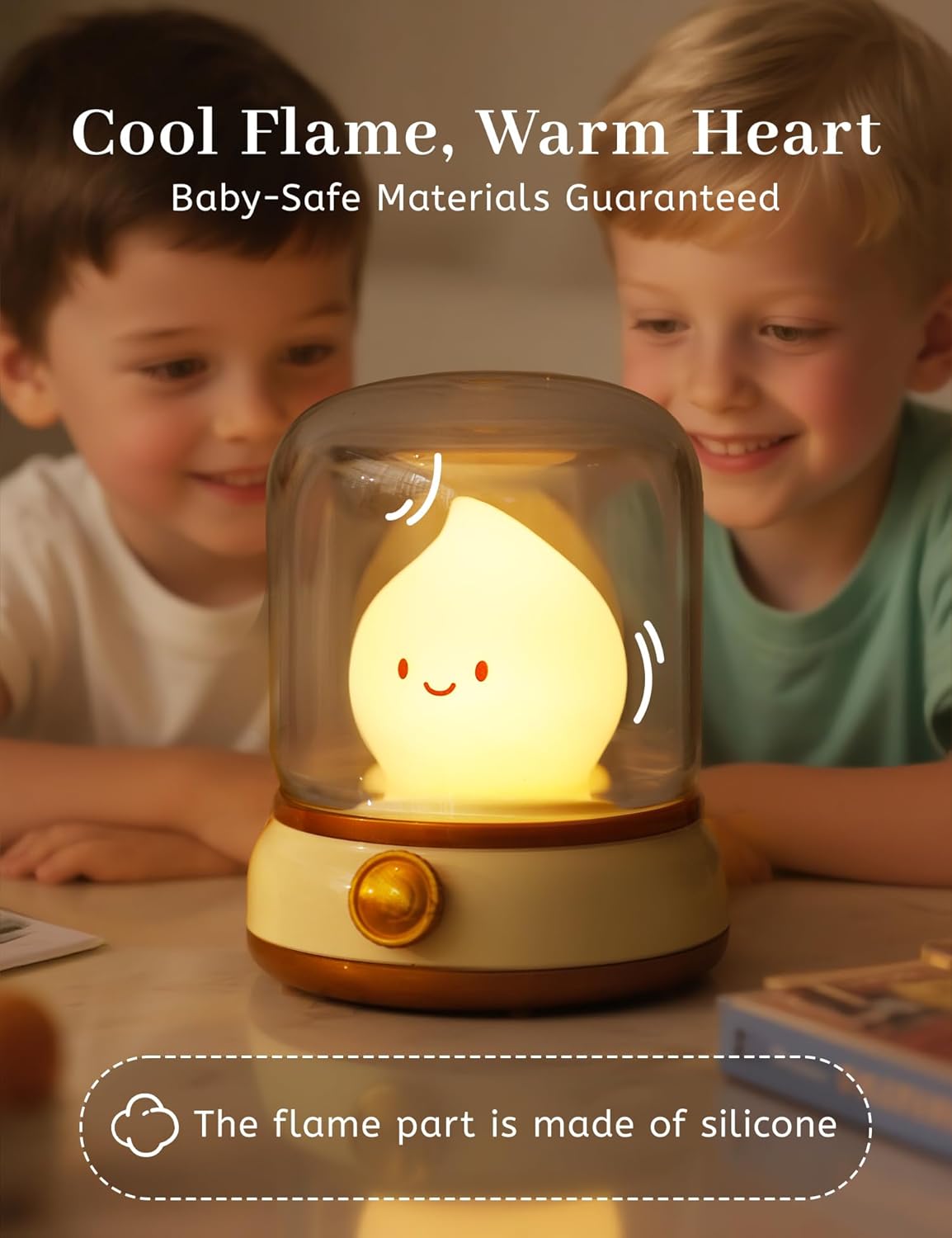Detalle de IHALO Nachtlicht Kinder Dimmbar – Kabellose Nachttischlampe mit Timer