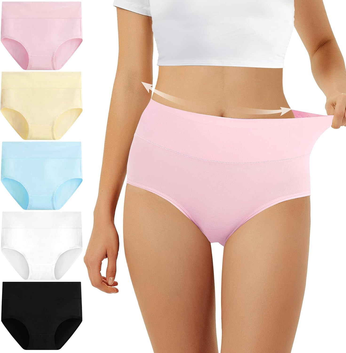 Detalle de FALARY Damen-Unterhosen Hohe Taille 5er Pack