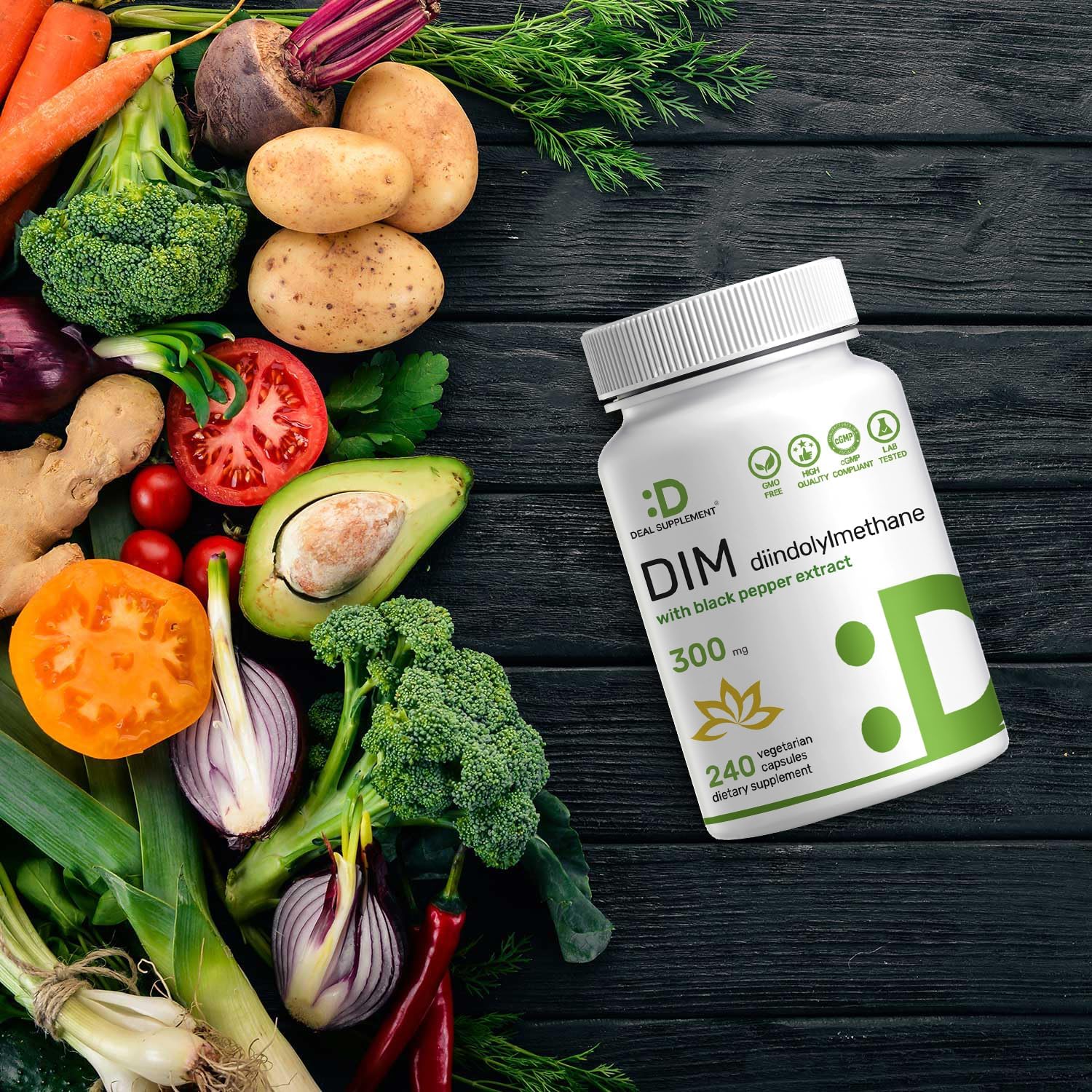 Thumbnail 6 de DIM Supplement 300 mg Vegetarian Capsules