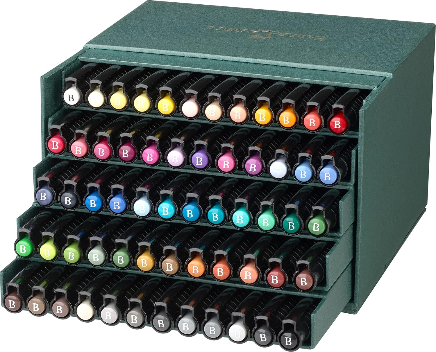 Detalle de Faber-Castell Pitt Artist Pen Brush 60er Atelierbox – Pinselstifte Set