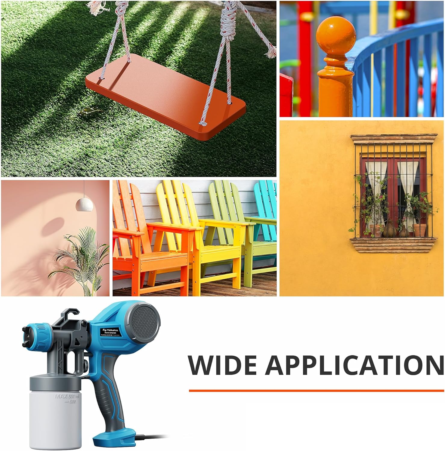 Thumbnail 1 de Tilswall electric paint sprayer for beginners with 4 nozzles and 3 spray patterns