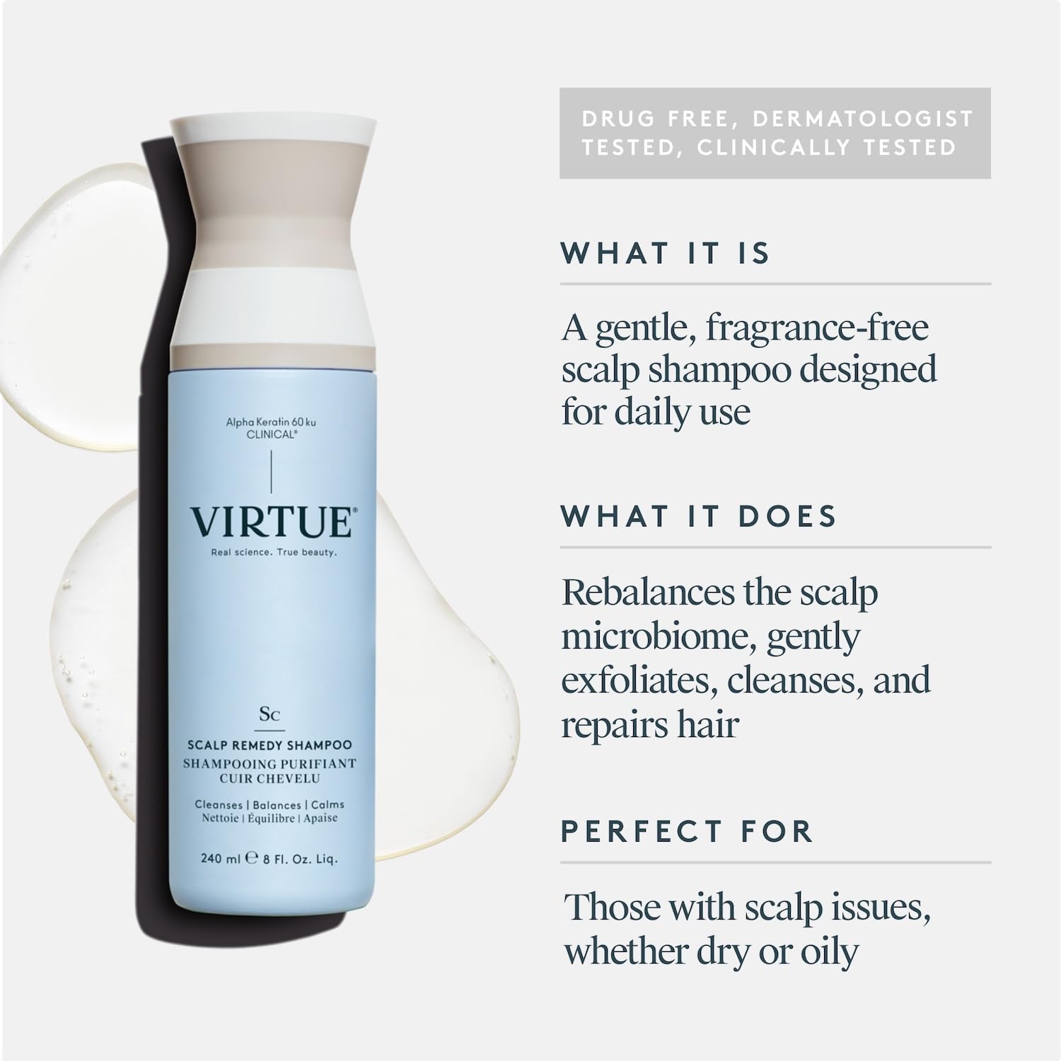 Detalle 2 de VIRTUE Scalp Remedy Shampoo 8 Fl Oz