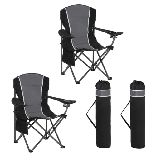 Detalle de HIGH POINT SPORTS Campingstuhl Faltbar Angelstuhl – Stabiles Klappdesign, 160 kg Belastung