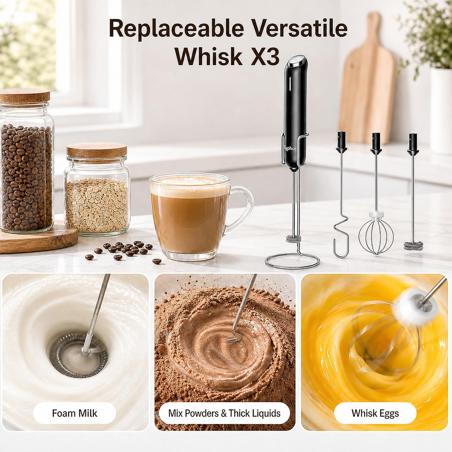 Thumbnail 4 de InstaWhisk Upgraded Milk Frother with Variable Speed – Rechargeable Handheld Wand