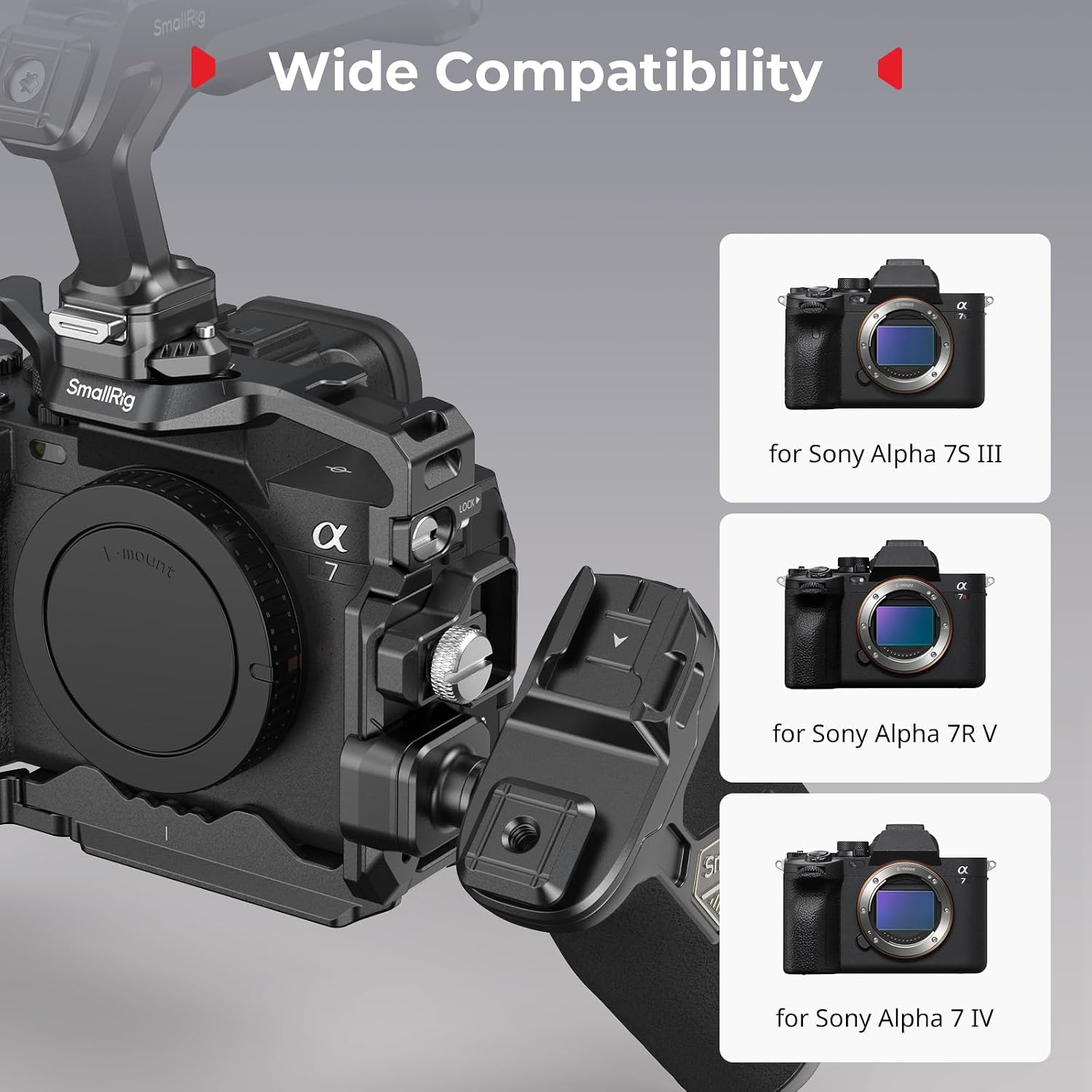 Thumbnail 1 de SMALLRIG HawkLock Quick Release Cage Kit for Sony Alpha A7 V / A7R V / A7 IV / A7S III