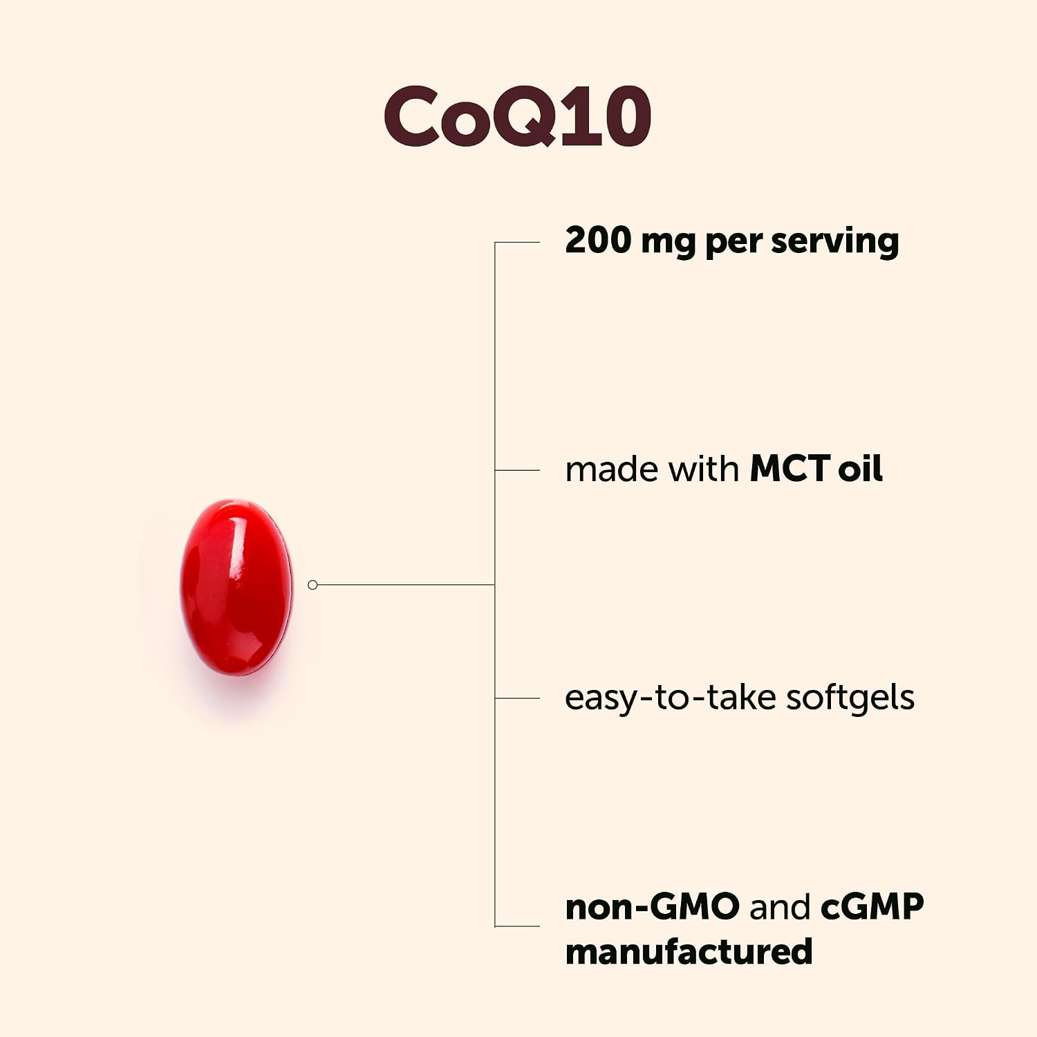 Detalle de Micro Ingredients CoQ10 Softgels, 200 mg