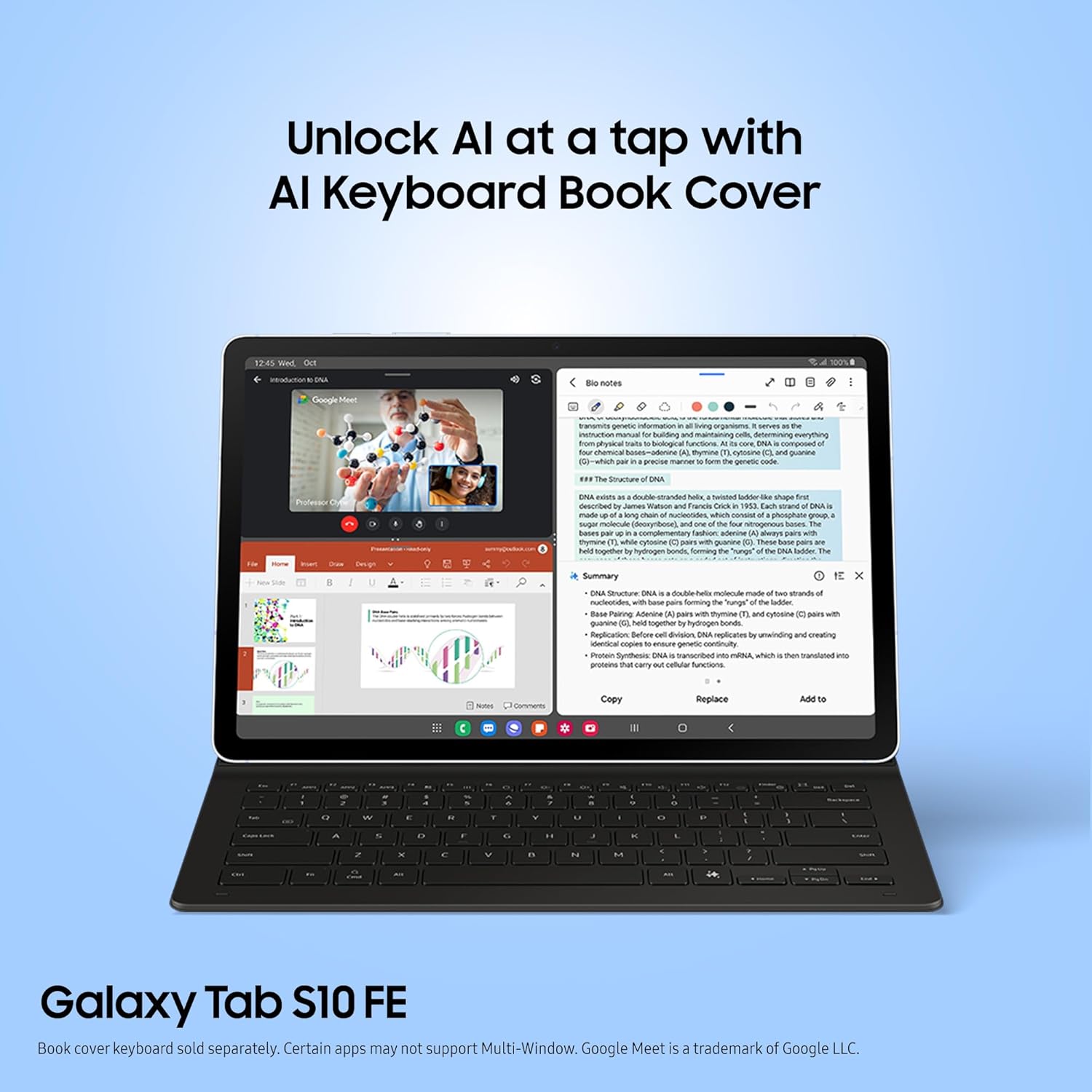 Thumbnail 6 de Samsung Galaxy Tab S10 FE (S Pen included) 10.9" Wi‑Fi Android Tablet, 256GB/8GB, Grey – UK version with 3-year extended warranty