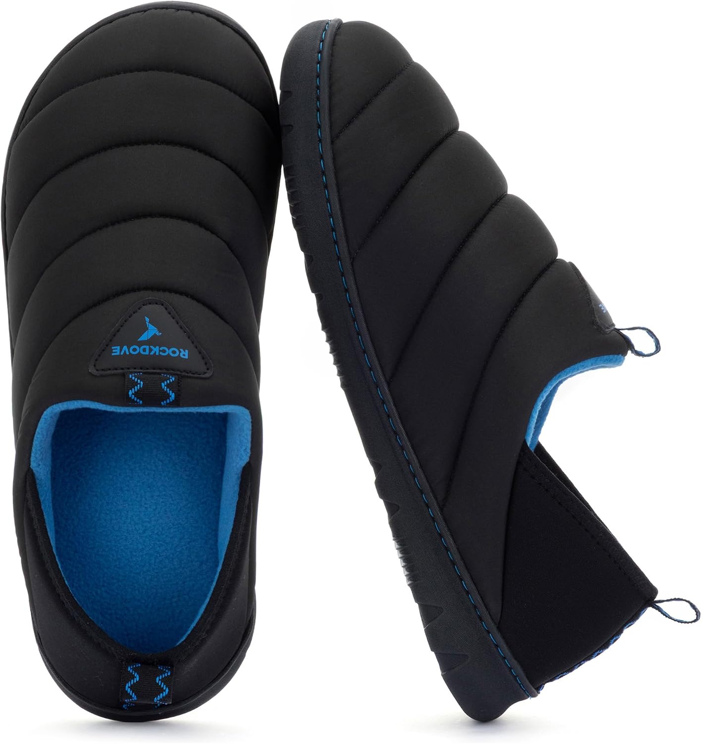 Detalle de RockDove Men's Pufflite Two-Tone Quilted Loafer Slipper with Indoor/Outdoor Sole