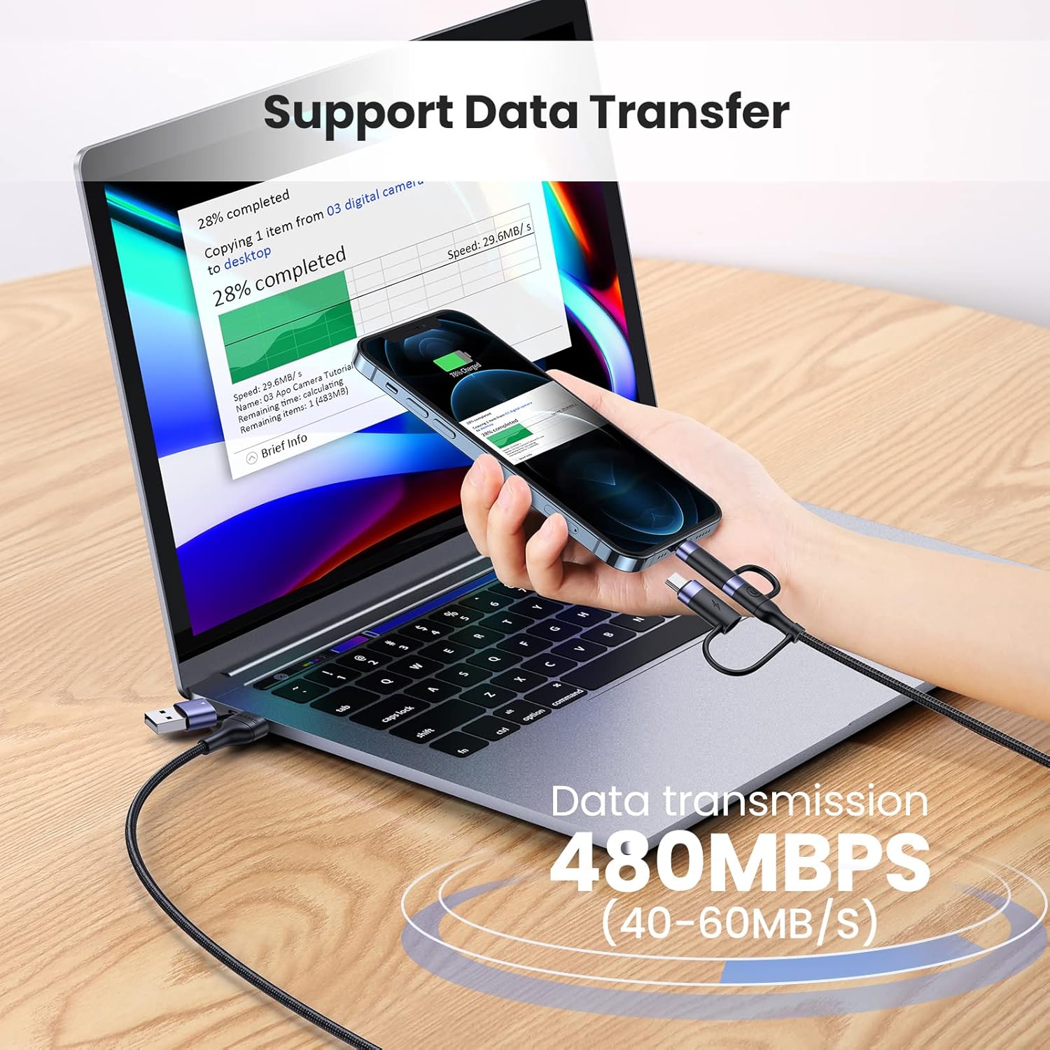 Thumbnail 4 de Pluggify 60W USB C Multi Kabel 2M