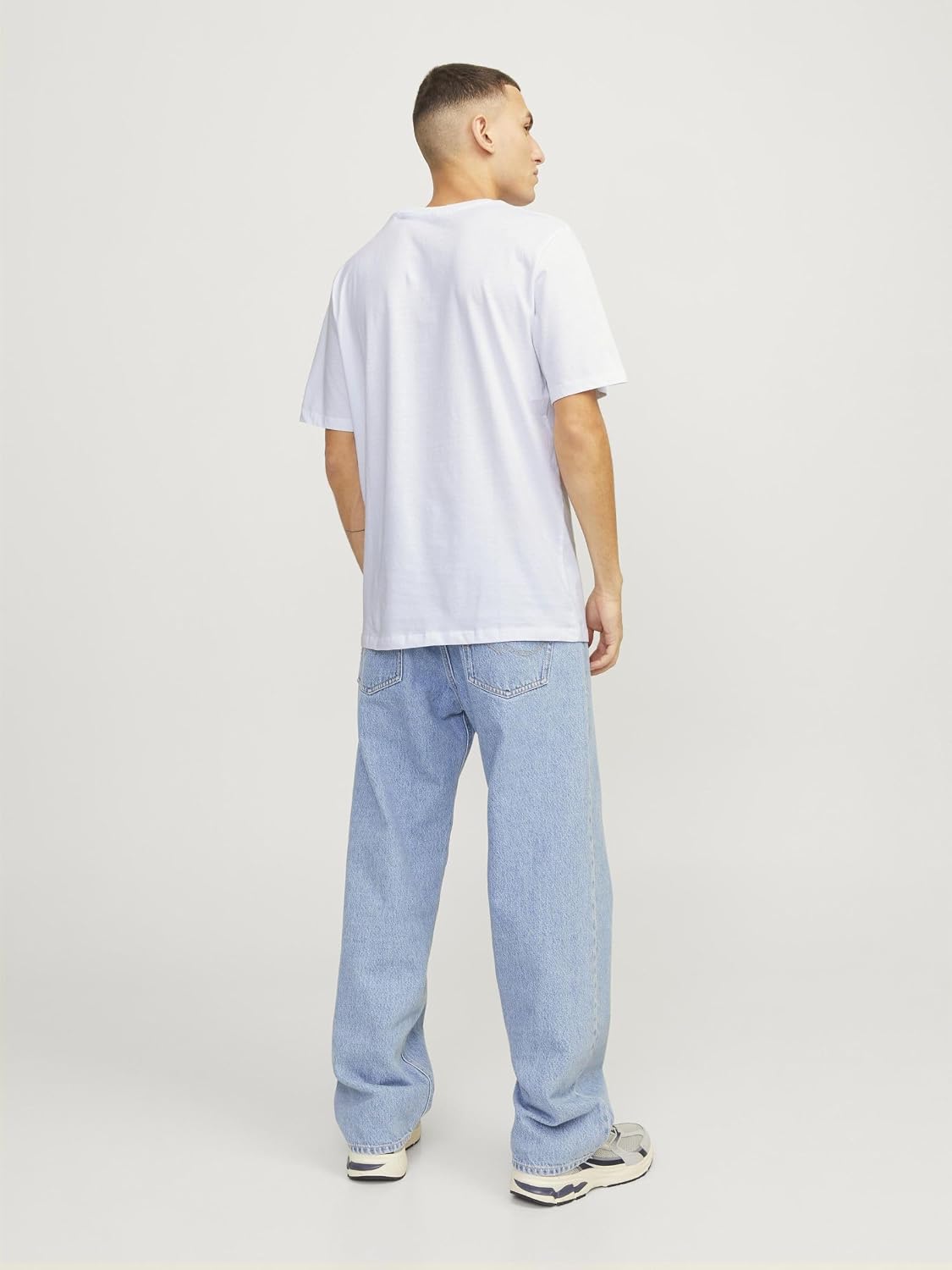 Detalle de JACK & JONES Herren T-Shirt Logo – Baumwolle, schlichtes Alltagsshirt