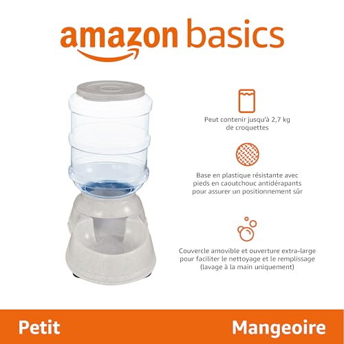Detalle 2 de Amazon Basics Distributeur de nourriture pour animaux, petite taille, 2,72 kg