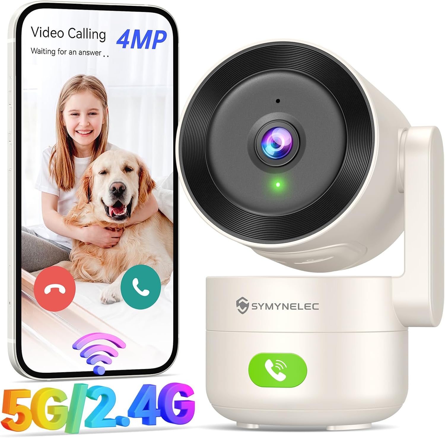 Detalle de SYMYNELEC 2K 4MP Caméra de surveillance 360°