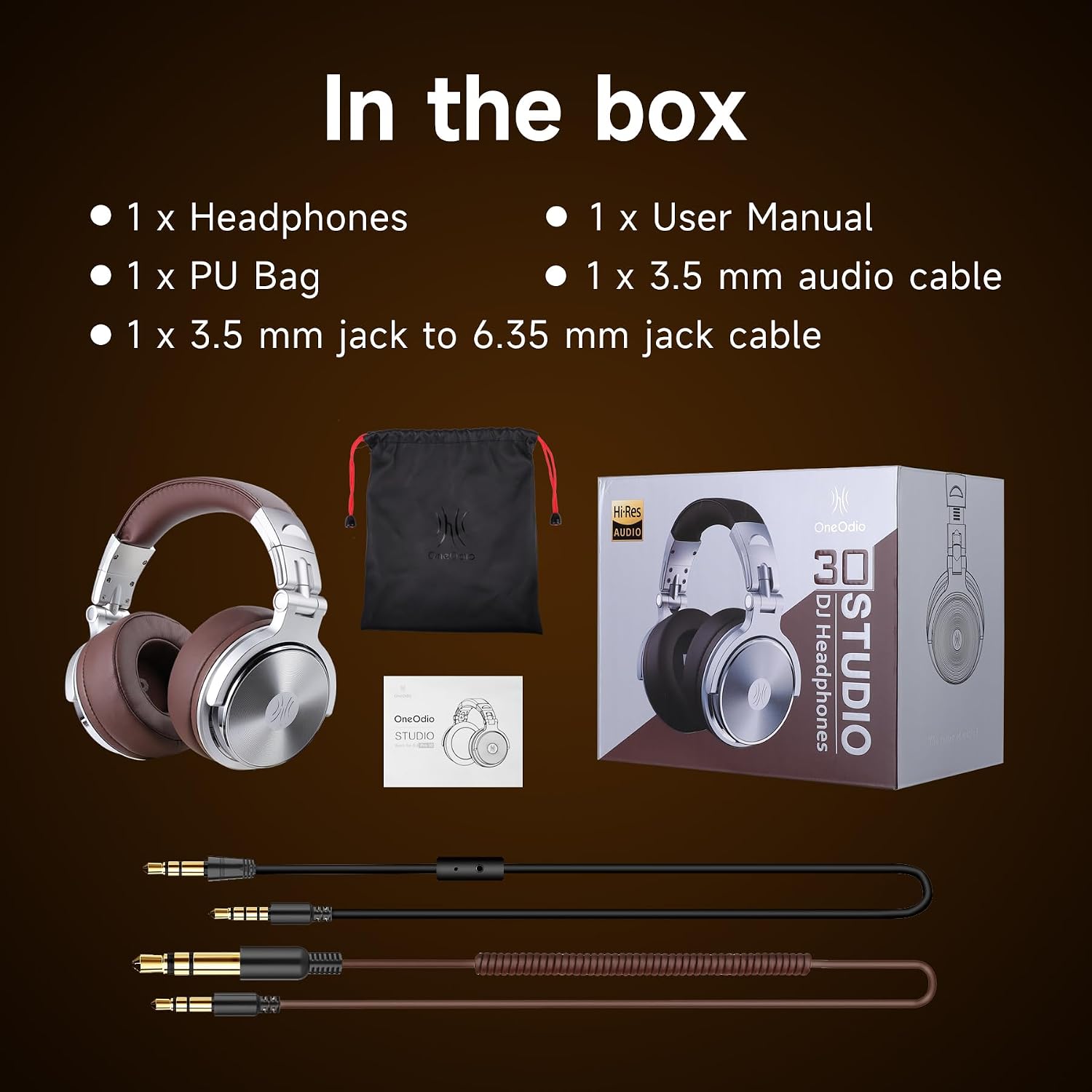 Thumbnail 6 de OneOdio Pro Wired Over-Ear Headphones, 50 mm Drivers, Foldable Design