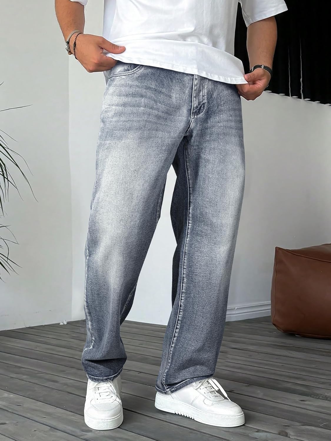 Thumbnail 2 de JMIERR Baggy Jeans Herren Baumwolle