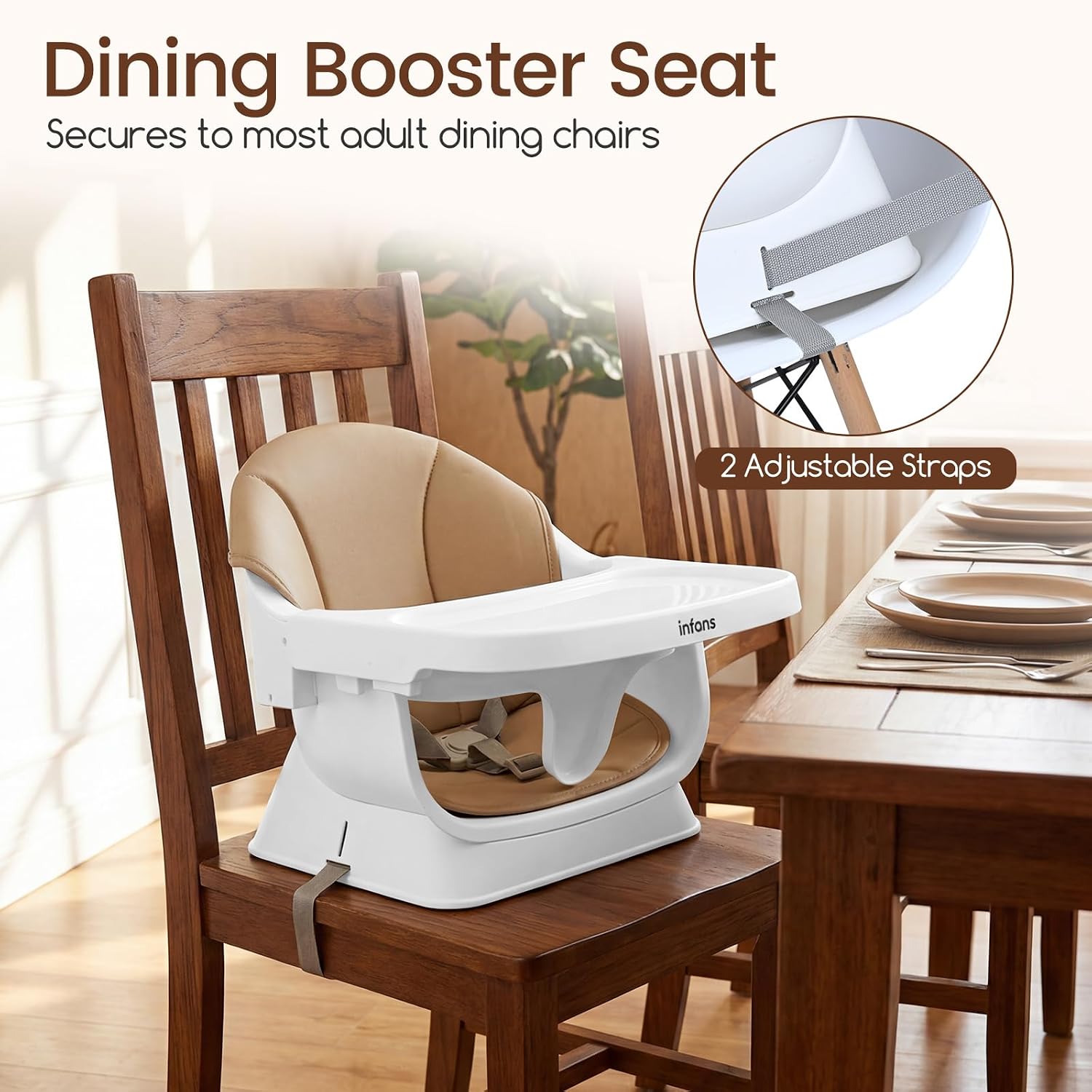 Thumbnail 6 de INFANS 9-in-1 Convertible High Chair with Adjustable Tray, Beige
