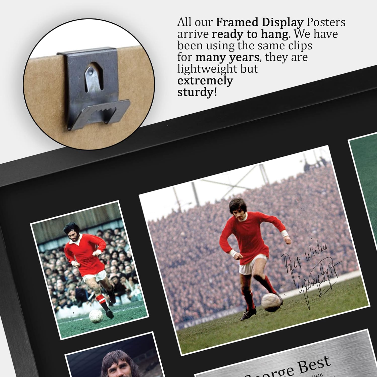 Thumbnail 4 de HWC Trading FR A3 George Best printed memorabilia signed autograph photo display (A3 framed)